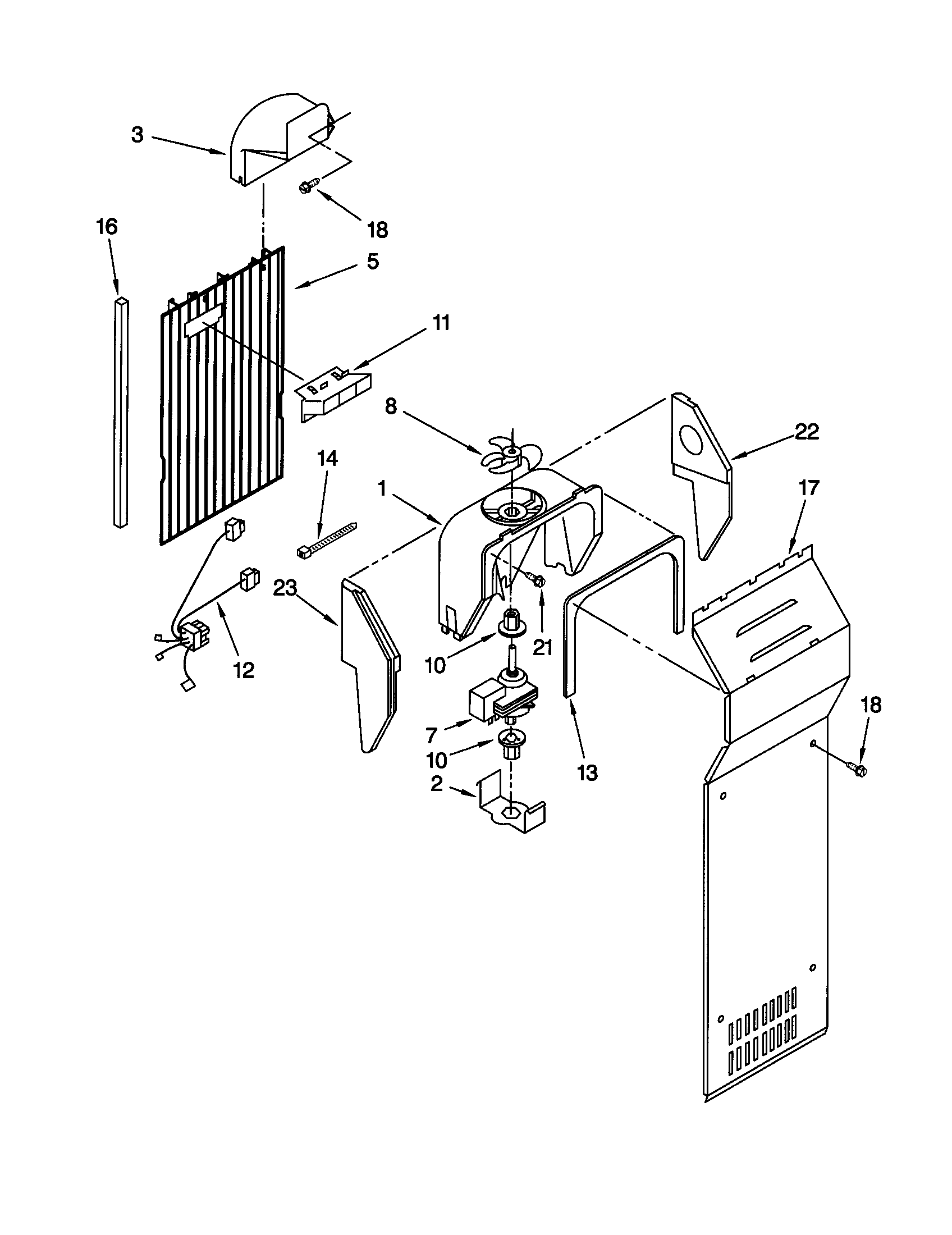 Kenmore 10659769991 air flow diagram