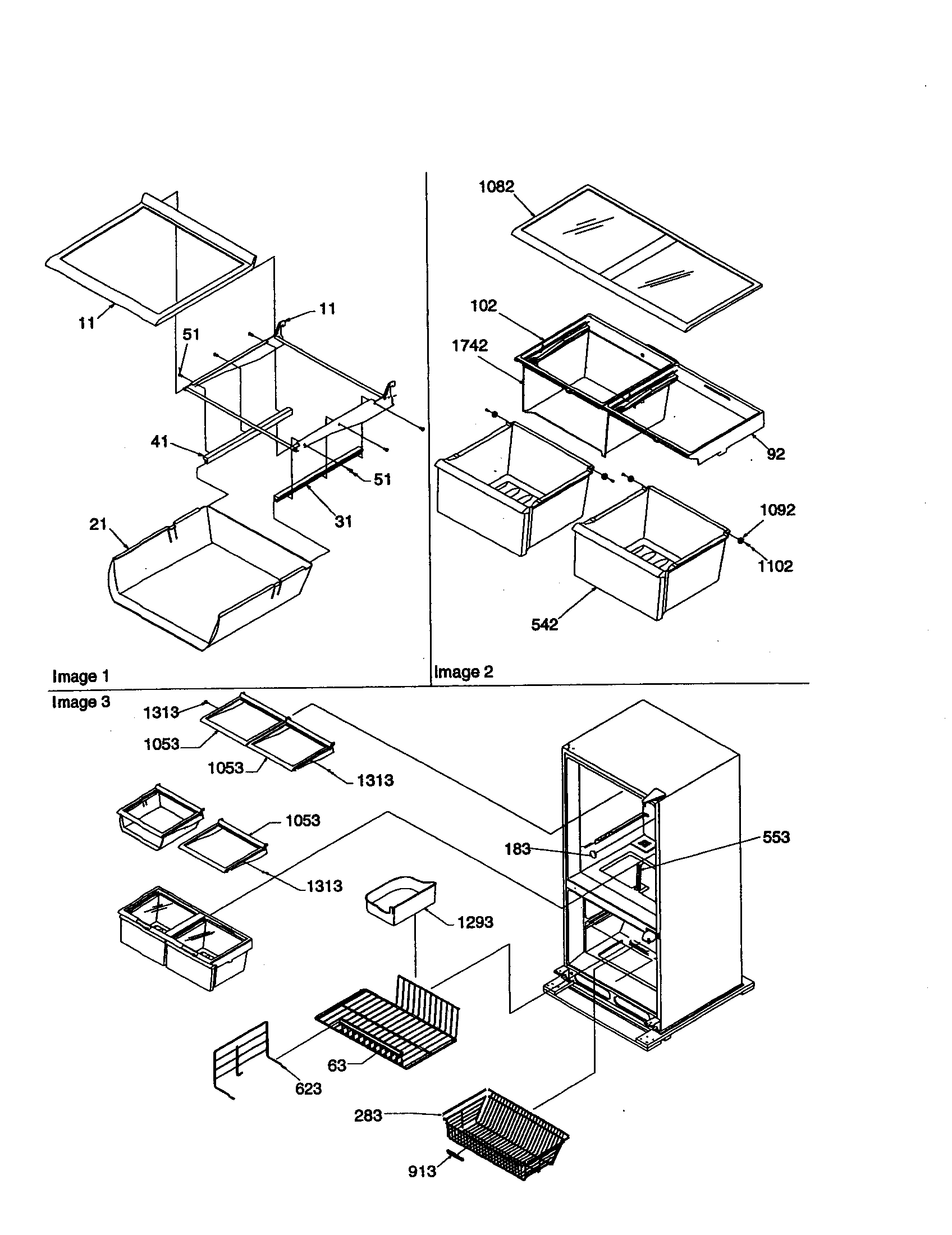 Kenmore 59670004001 shelving diagram