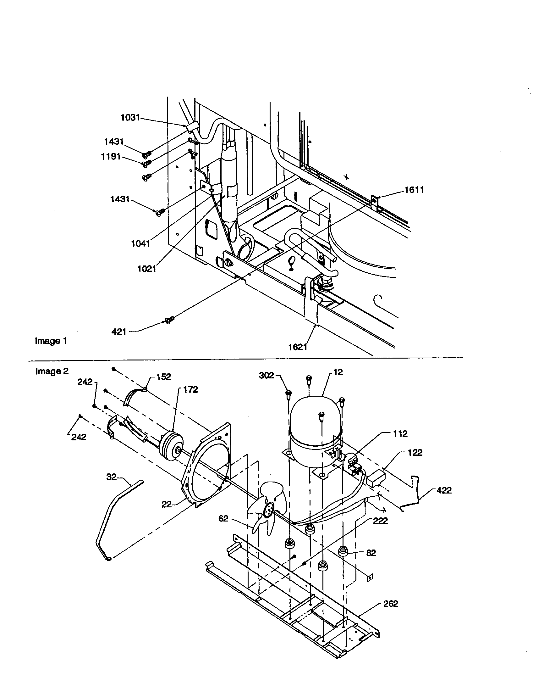 Kenmore 59670004001 machine compartment diagram