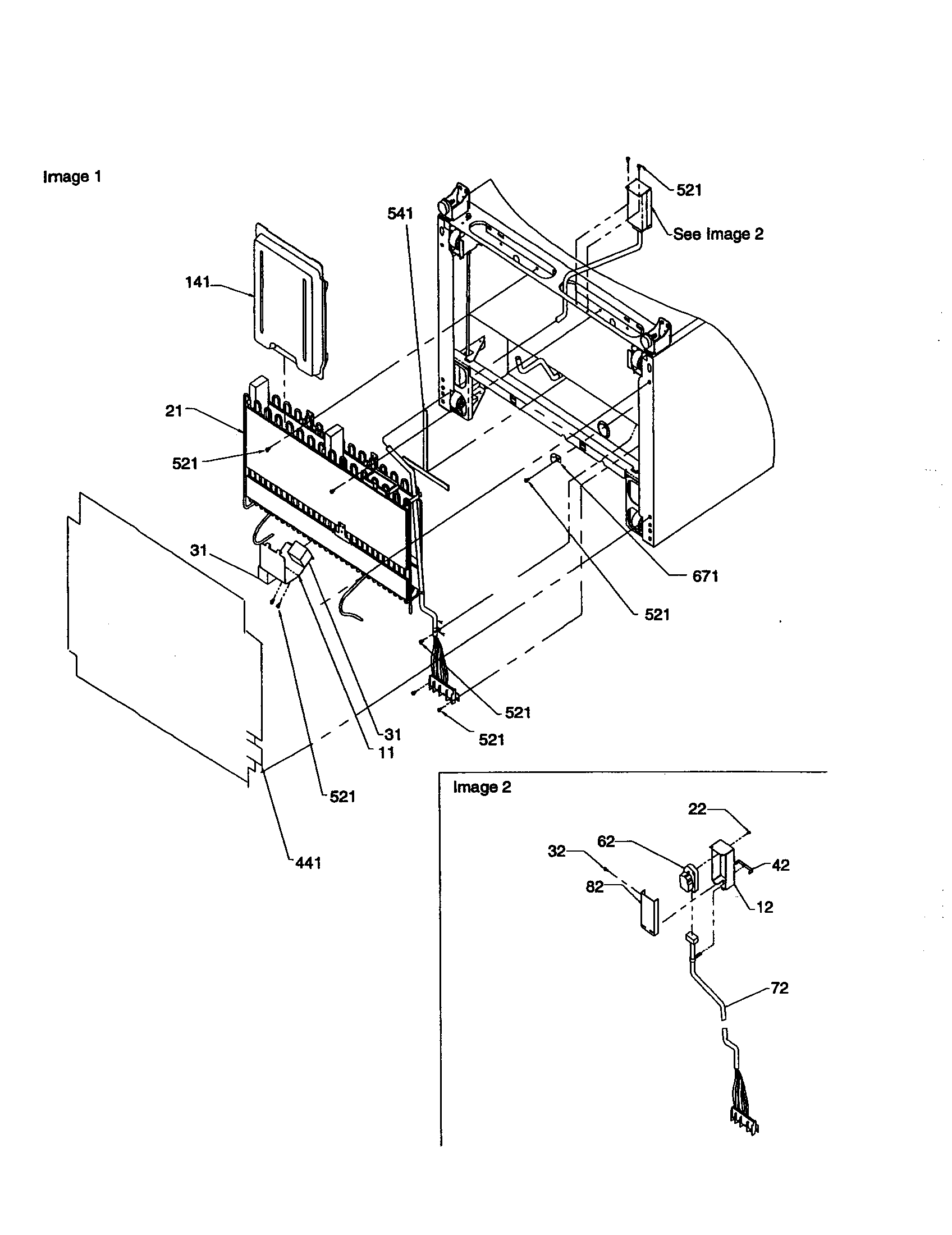 Kenmore 59670004001 condenser assembly diagram