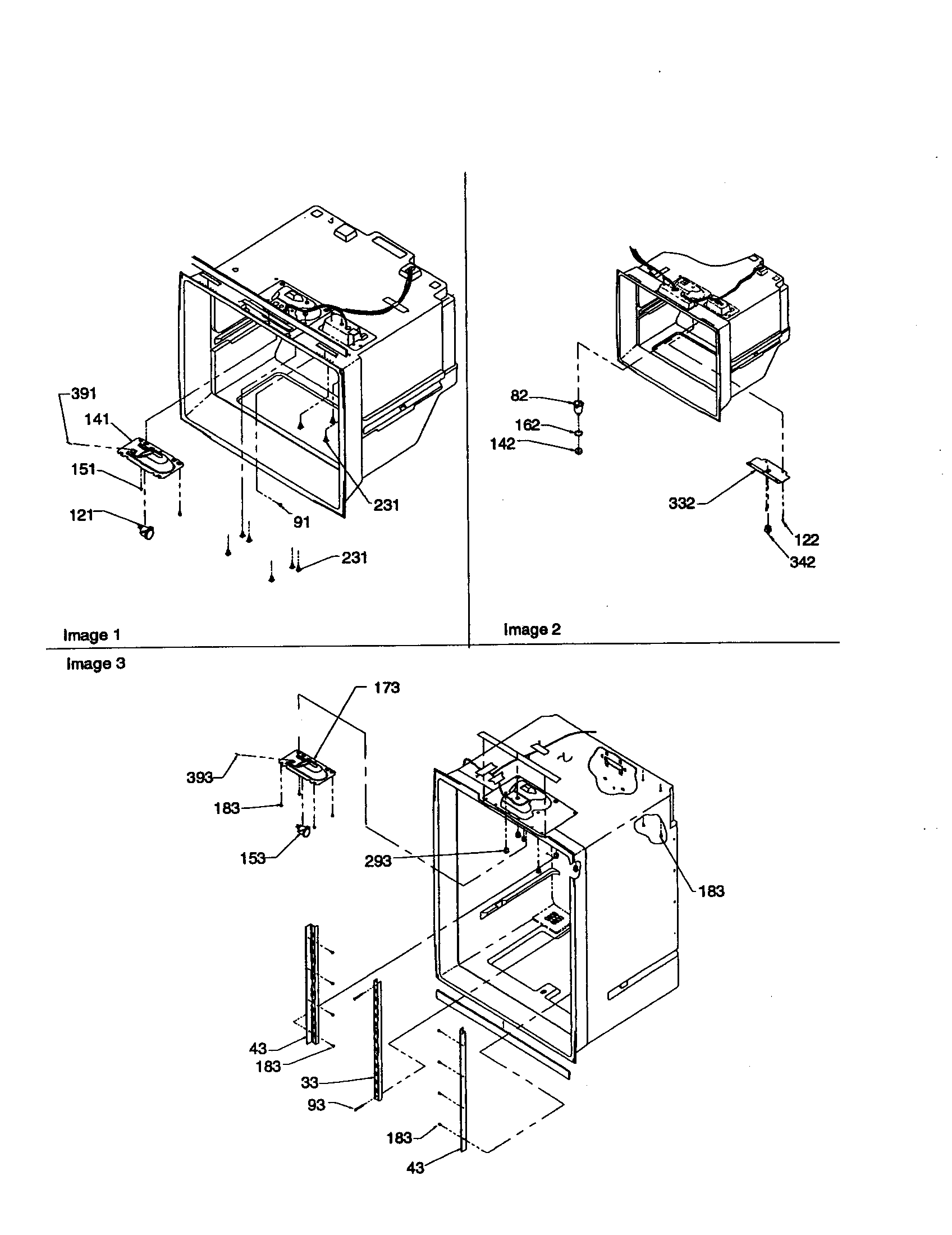Kenmore 59670004001 shelf ladders and light assembly diagram