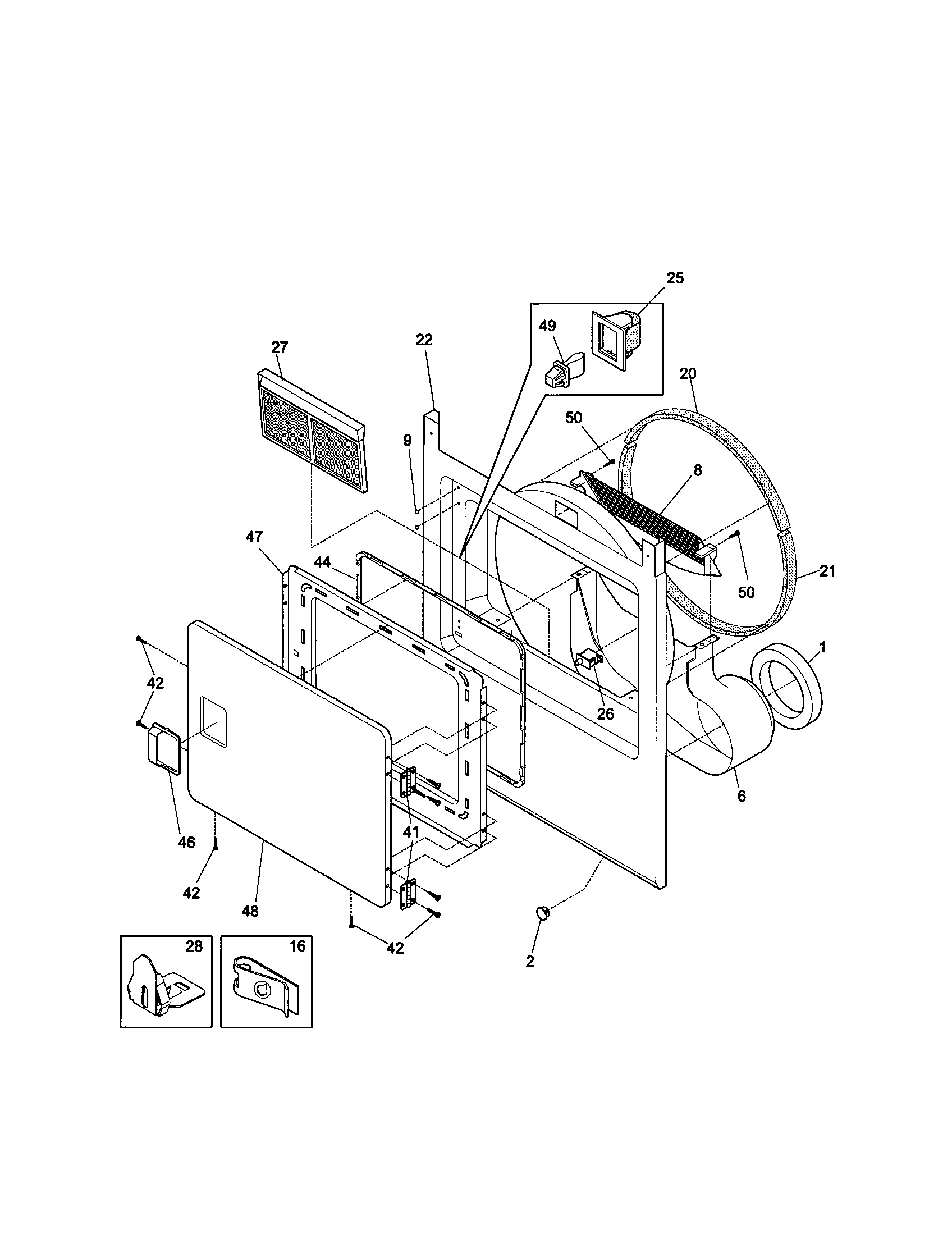 Sears Canada 970C8003200 door diagram