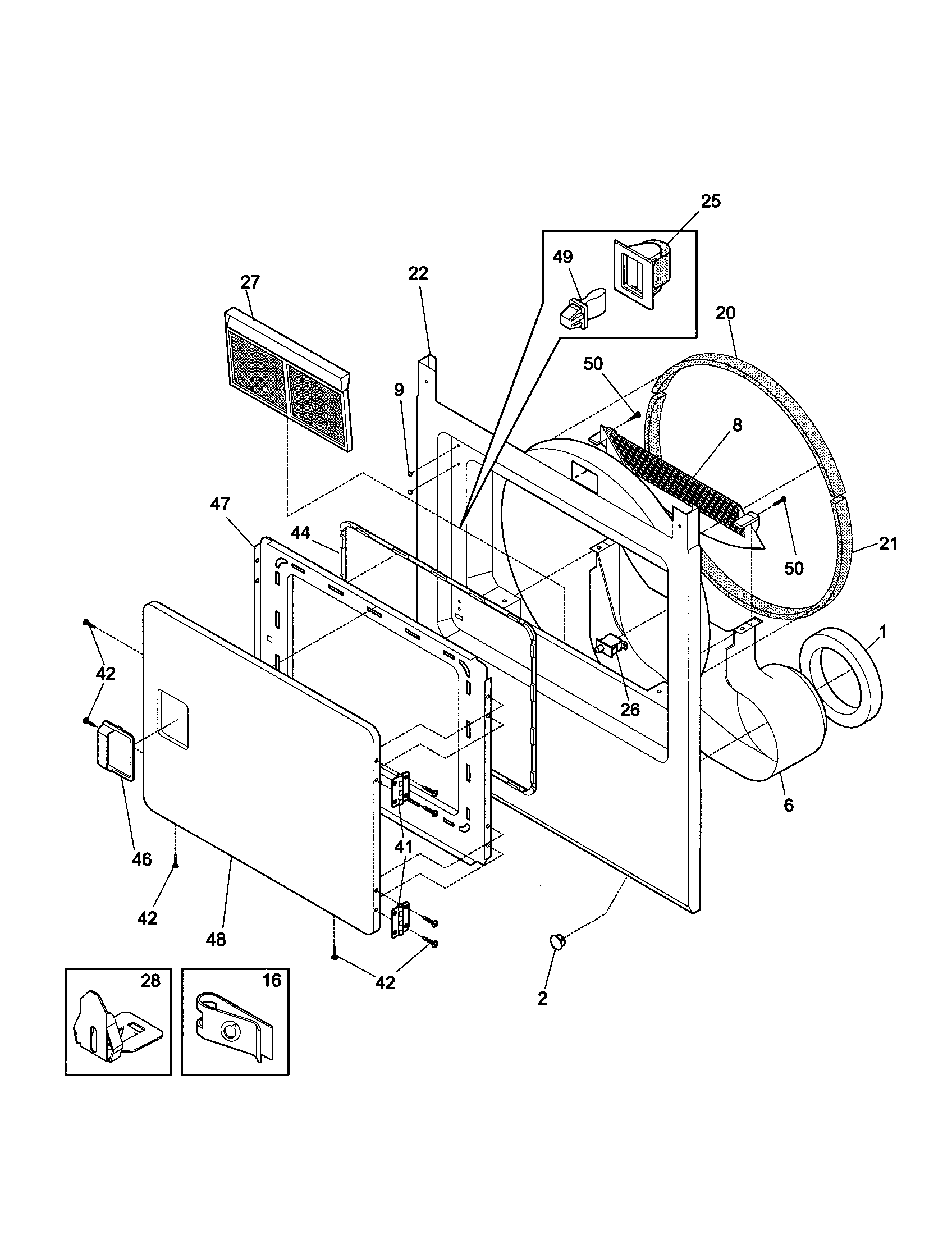 Sears Canada 970C9003200 door diagram