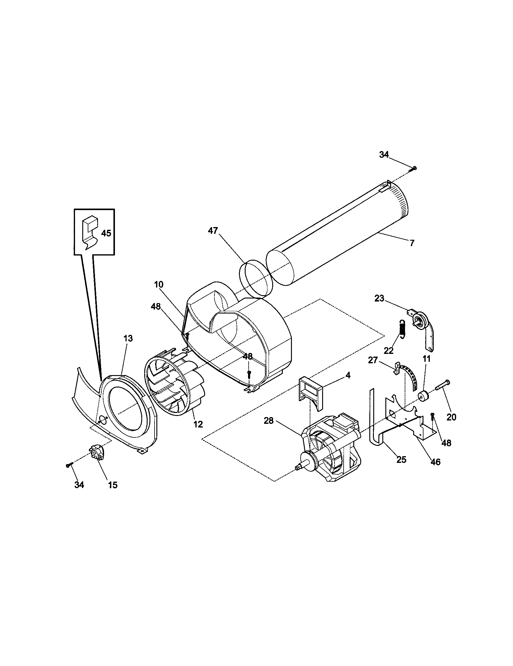 Sears Canada 970C9003200 blower diagram