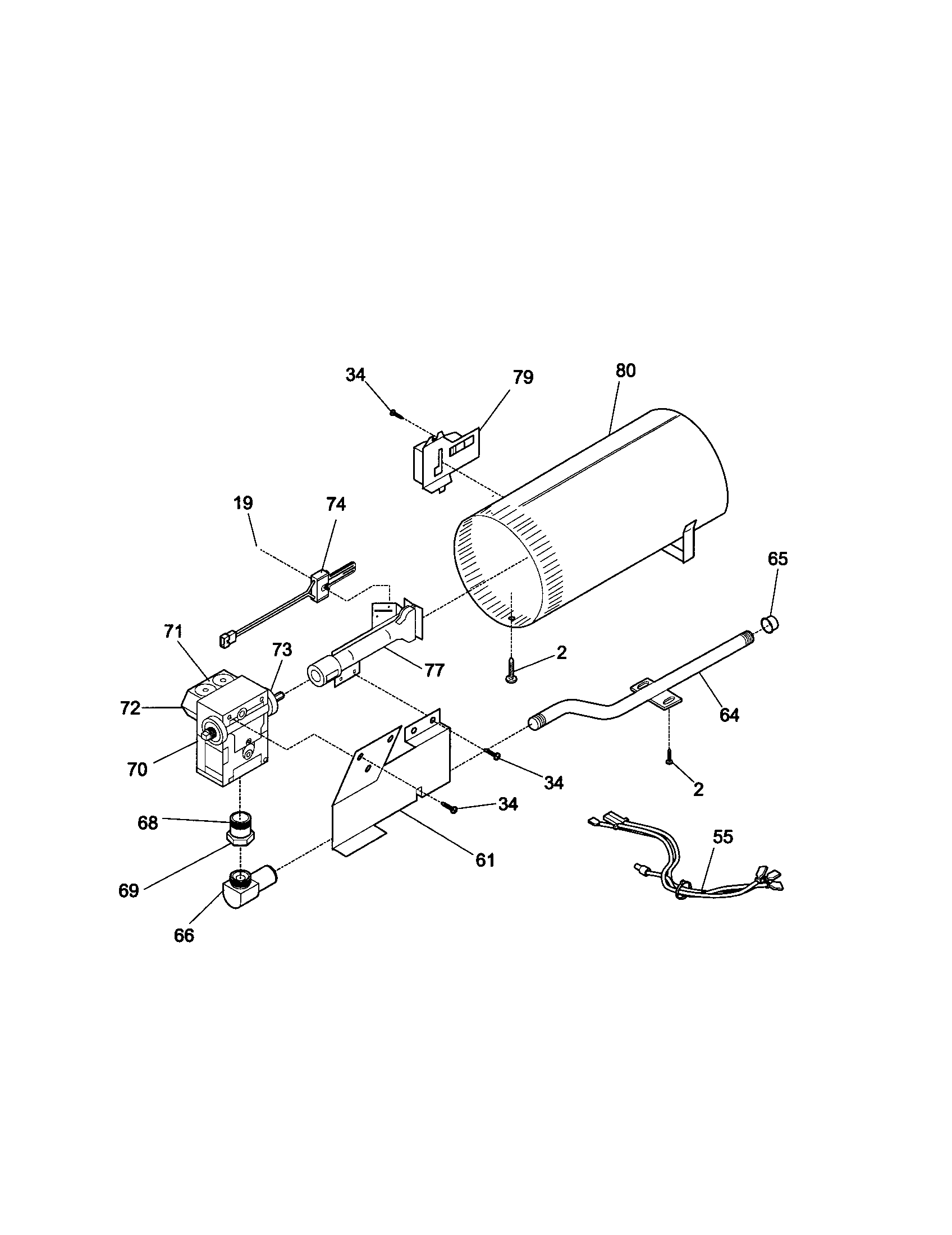 Sears Canada 970C9003200 burner diagram