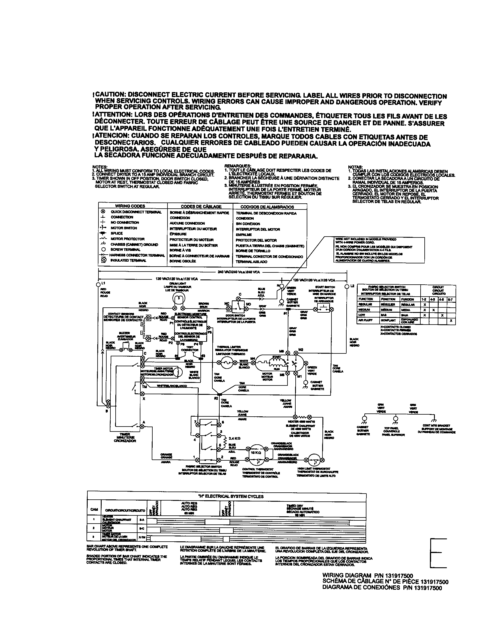 Sears Canada 970C8005200 wiring diagram