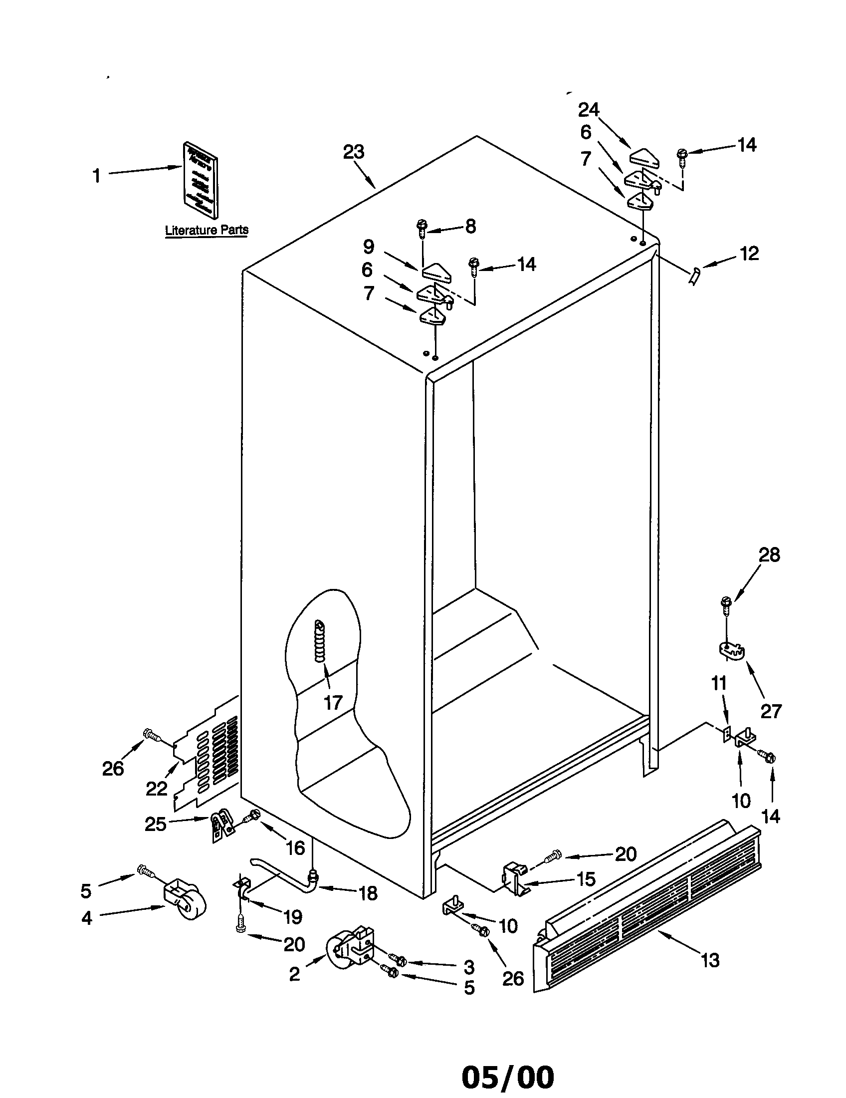 Kenmore 10659742991 cabinet diagram
