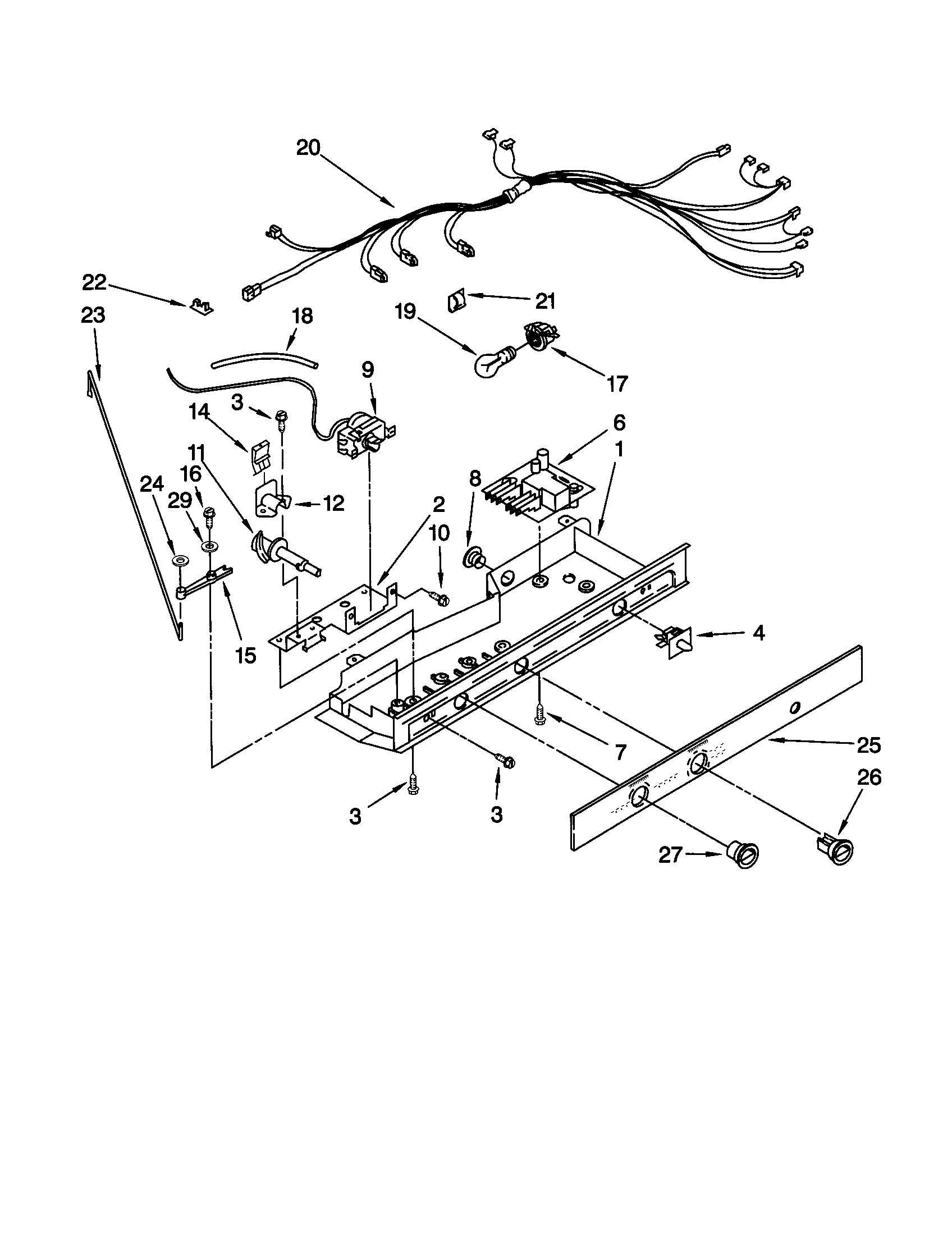 Kenmore 10659742991 controls diagram