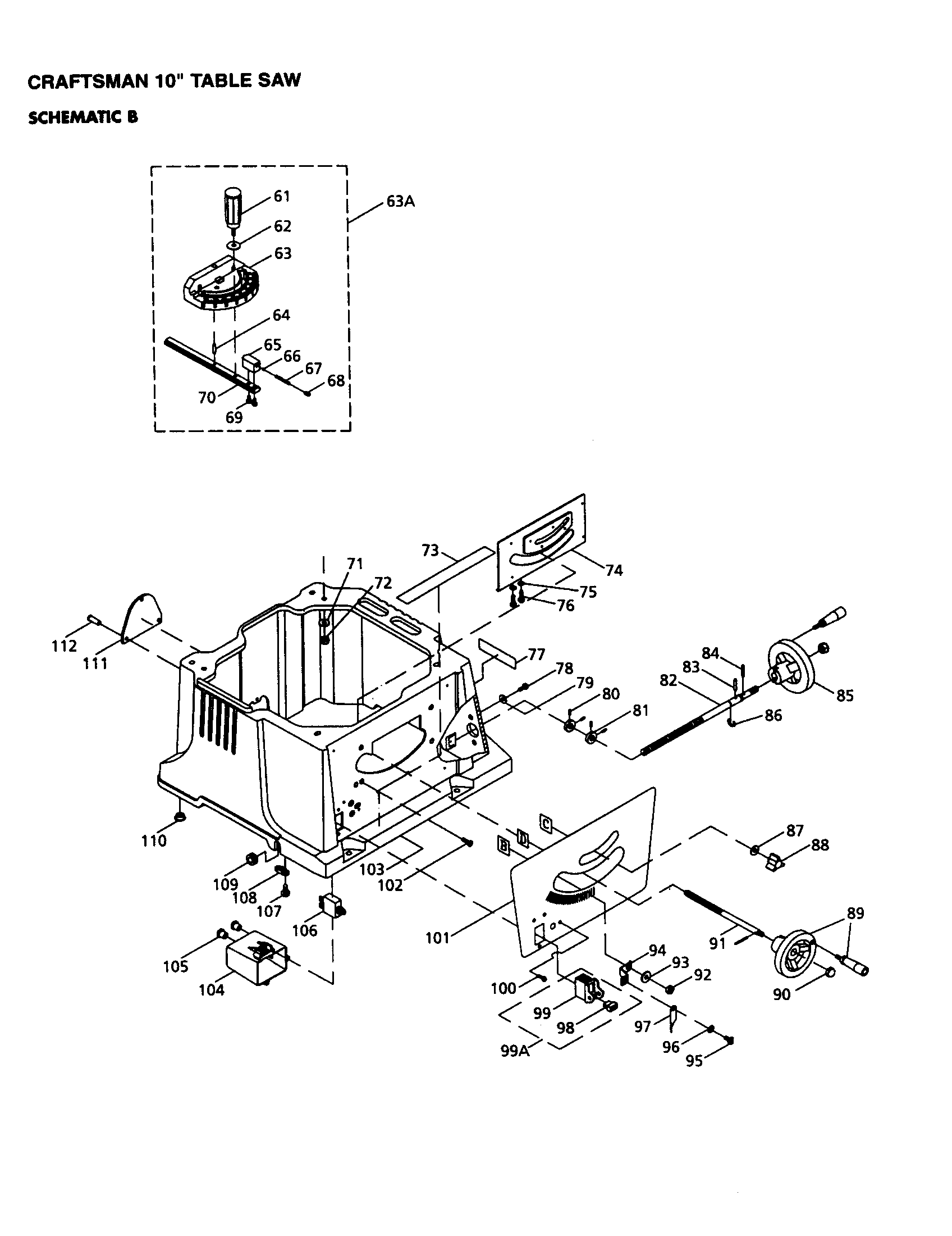 Craftsman 137271140 miter guage diagram