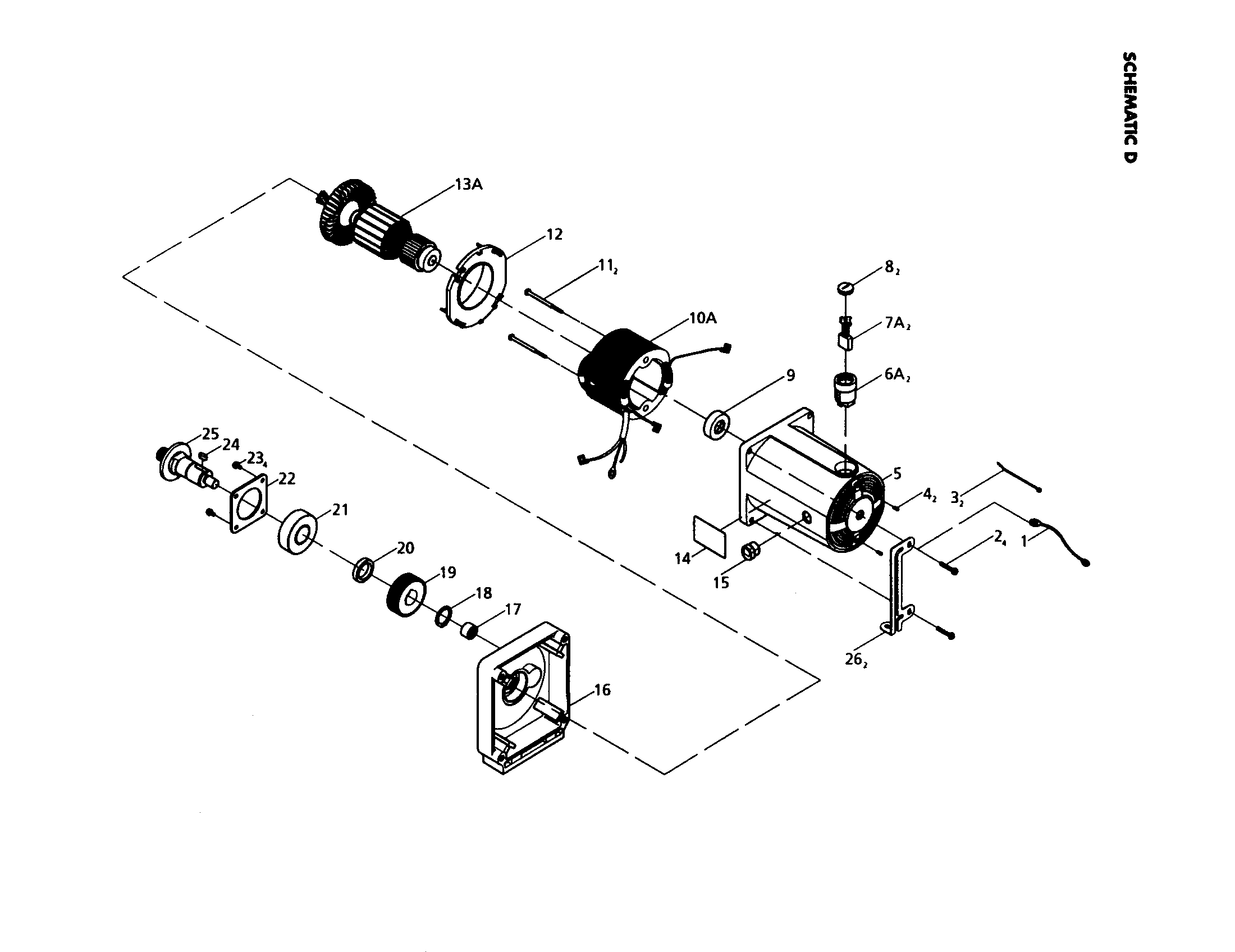 Craftsman 137271140 motor housing diagram