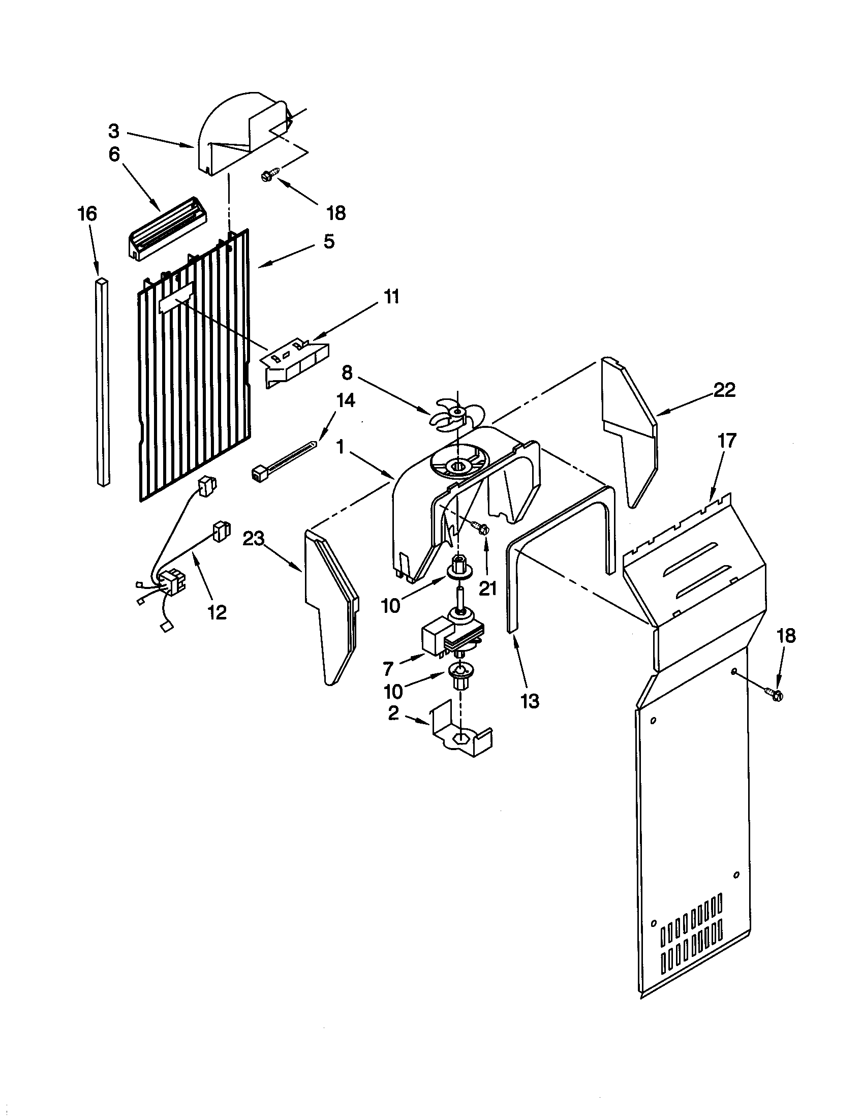 Kenmore 10659269990 air flow diagram