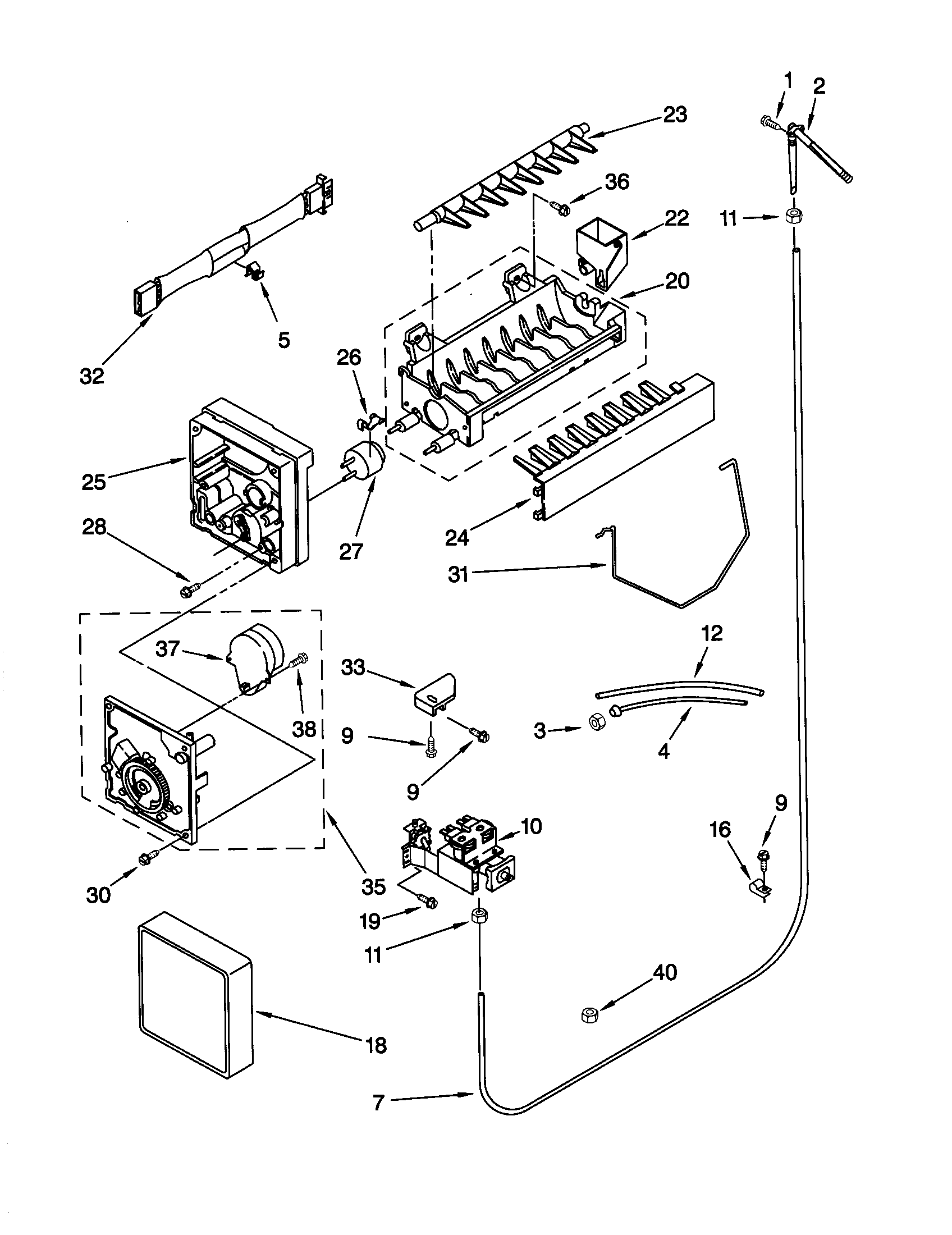 Kenmore 10659269990 icemaker diagram