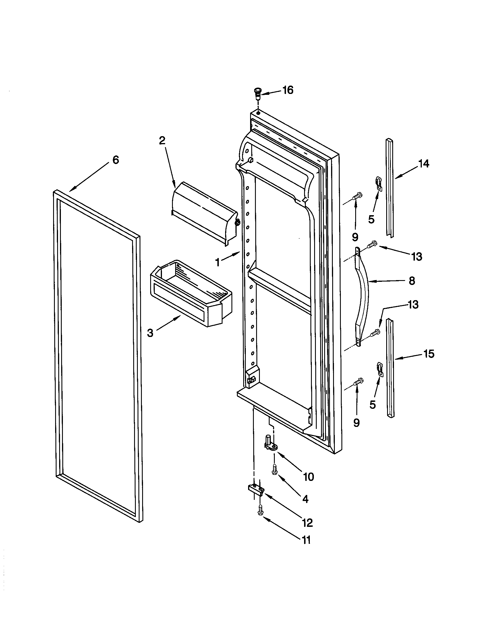 Kenmore 10659707990 refrigerator door diagram