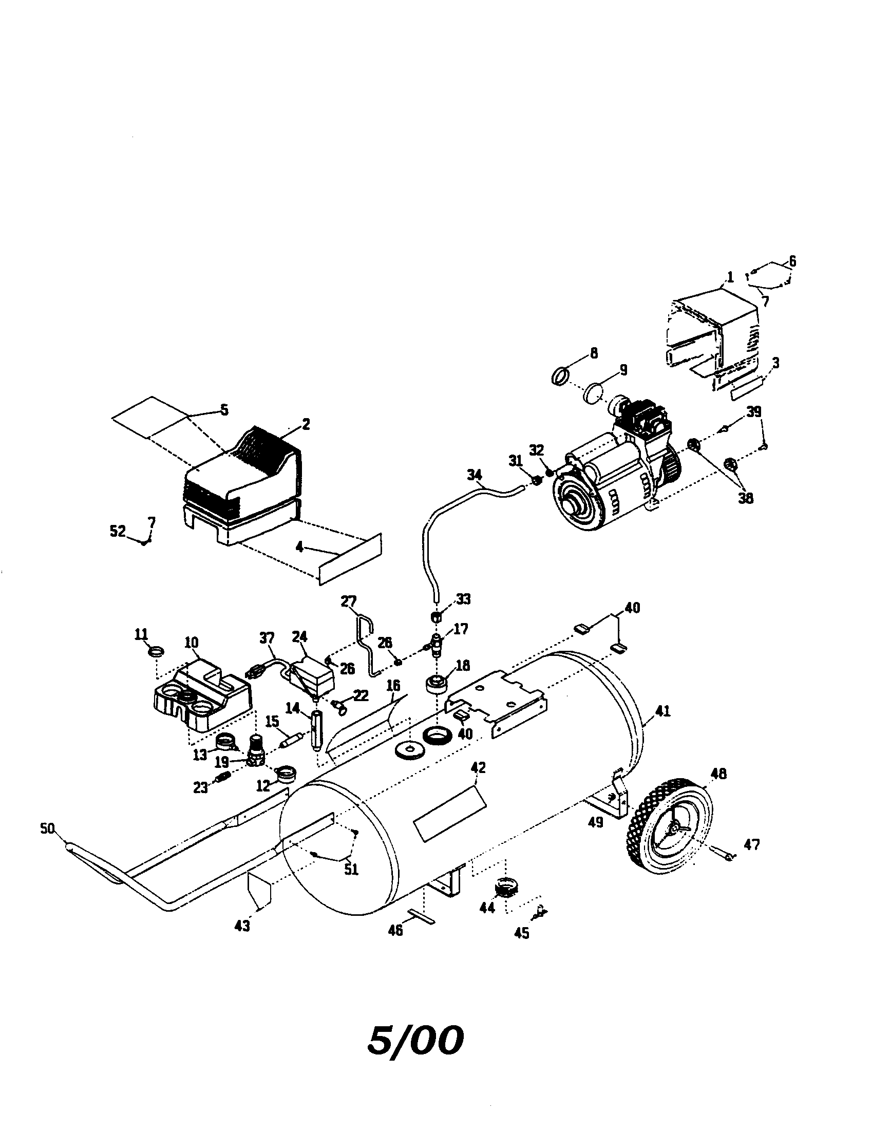 Craftsman 919165080 air compressor diagram