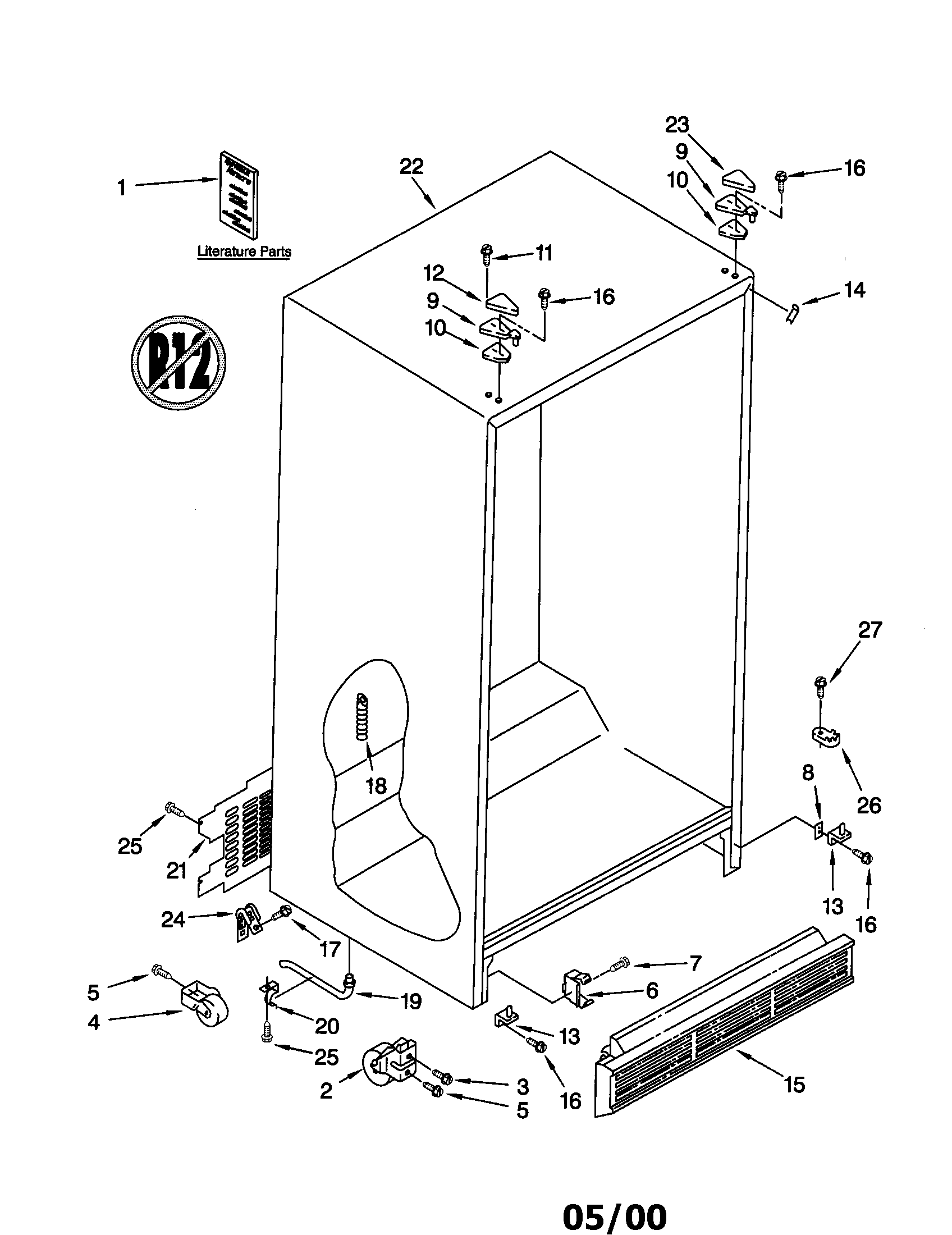 Kenmore 10659542991 cabinet diagram