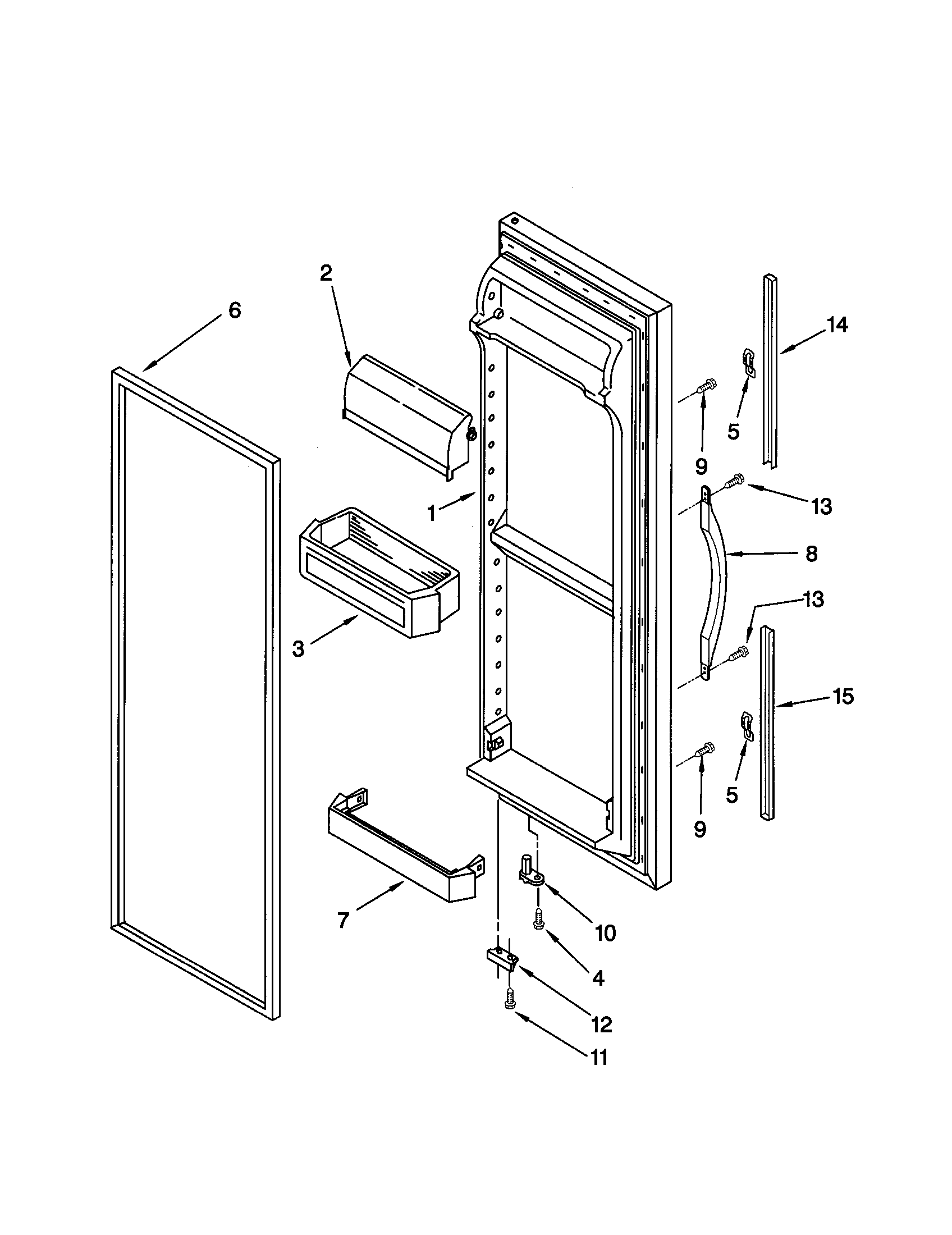 Kenmore 10659542991 refrigerator door diagram