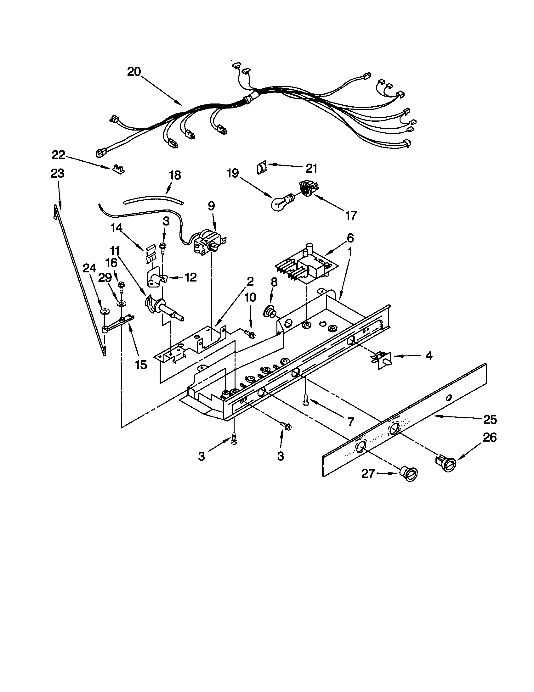 Kenmore 10659542991 controls diagram