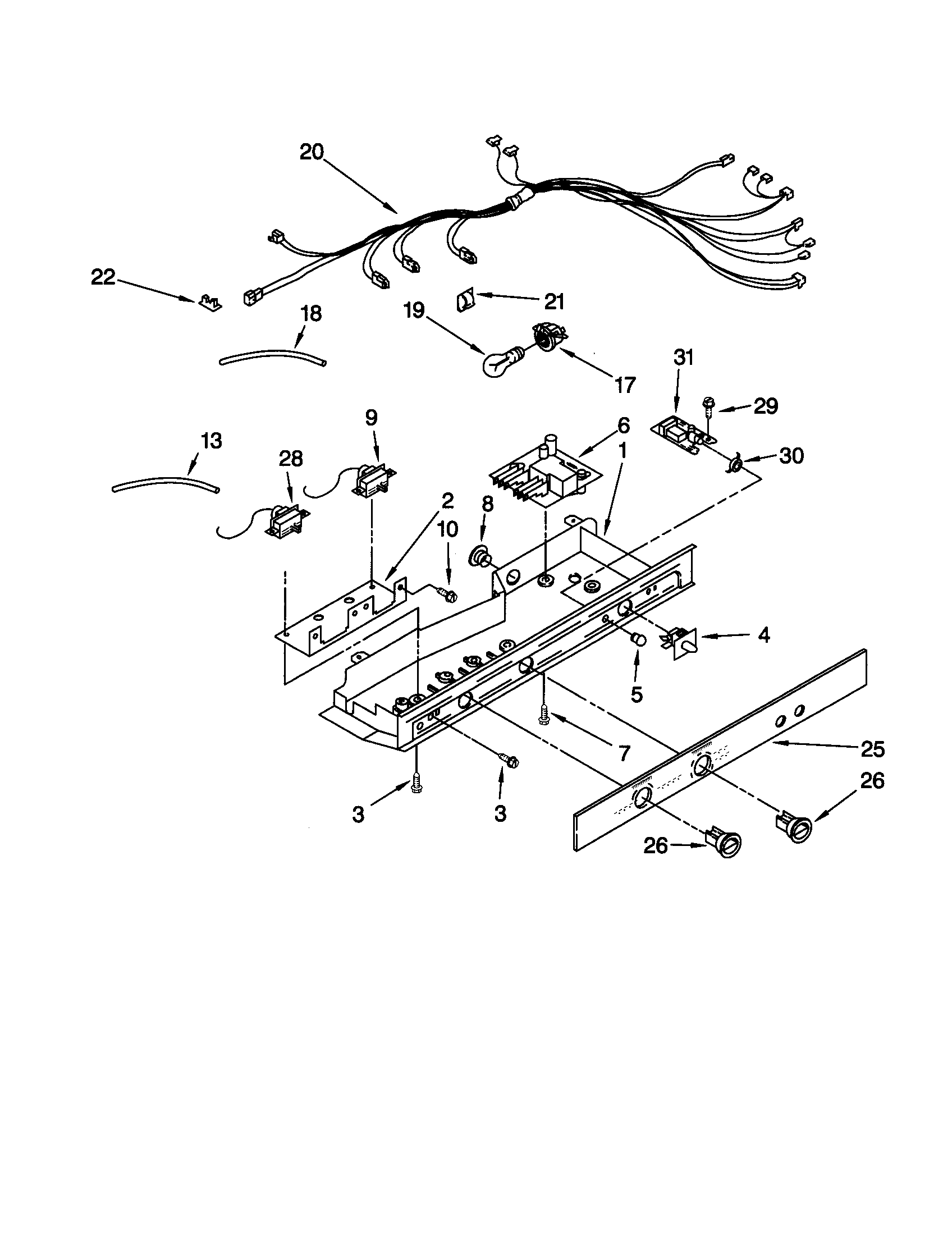 Kenmore Elite 10650502990 controls diagram