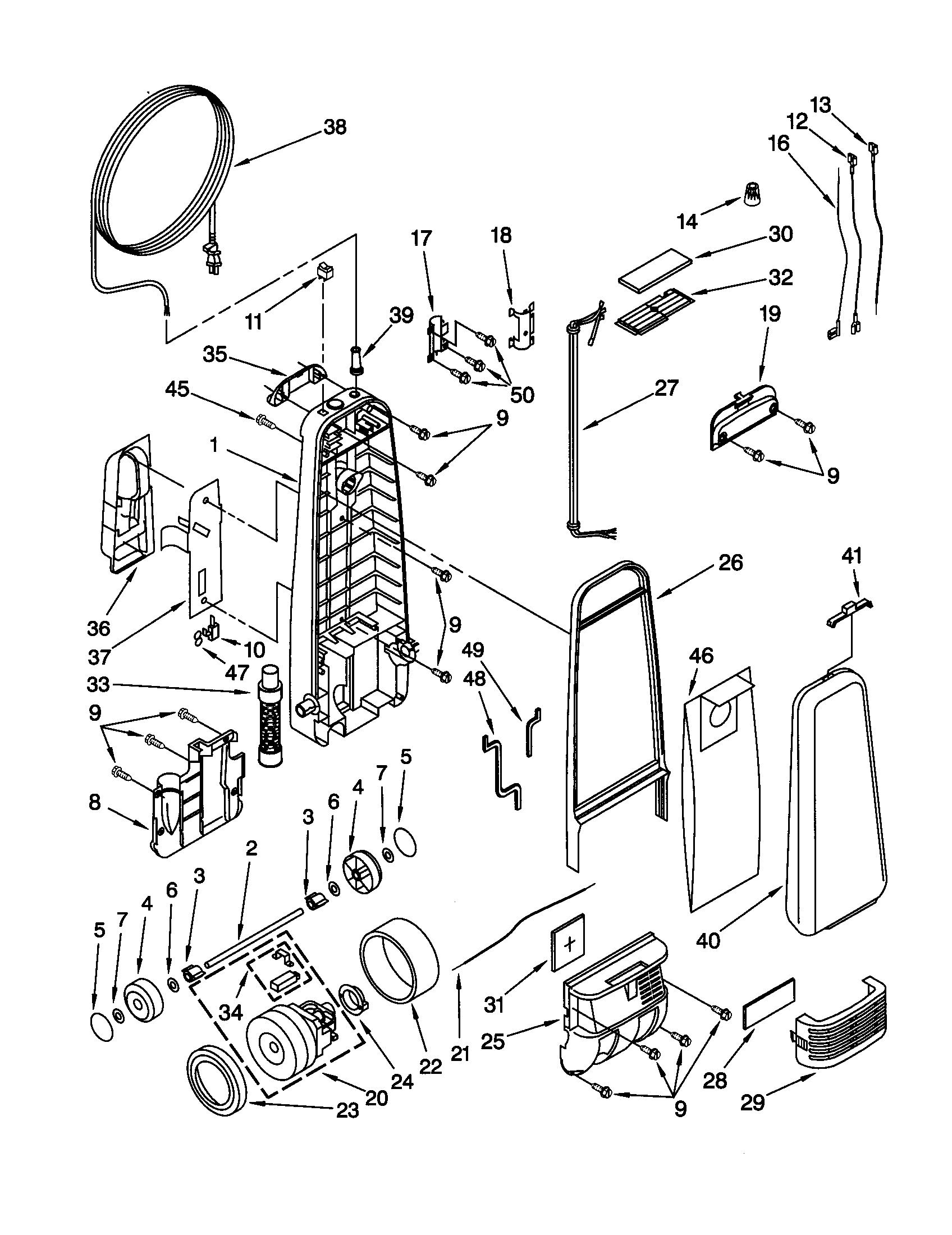 Kenmore 11635113690 dust compartment diagram