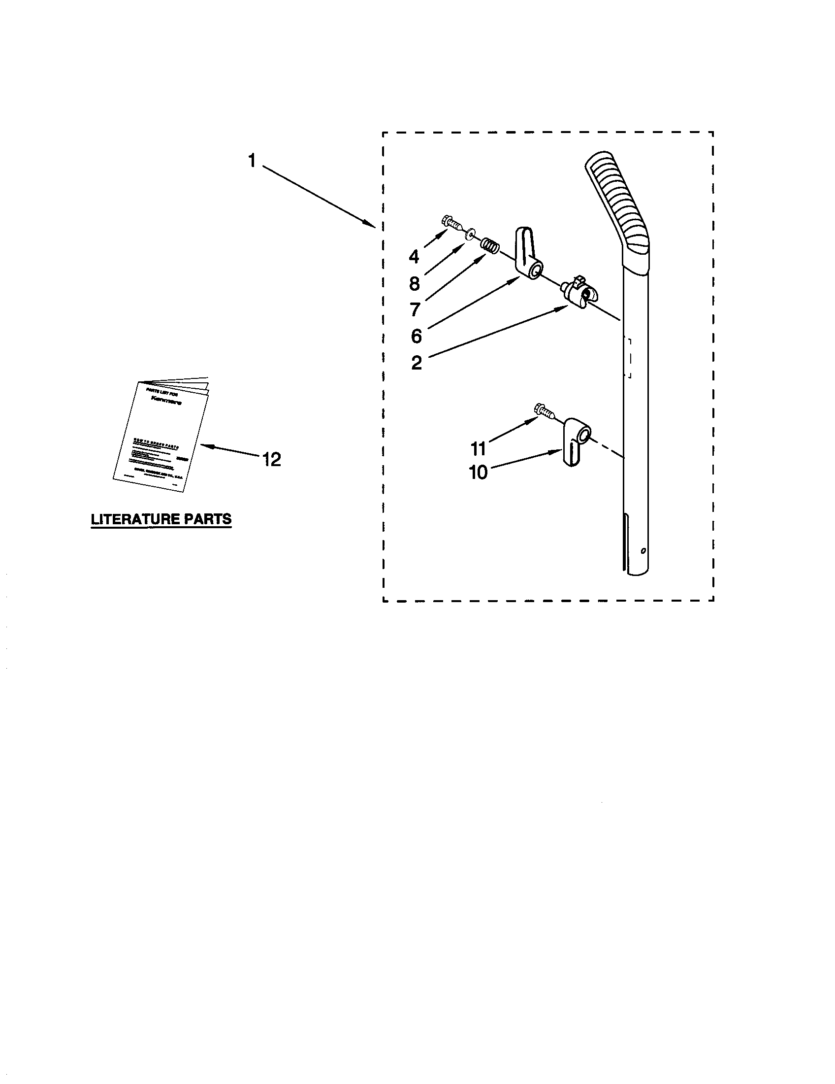 Kenmore 11635113690 handle diagram