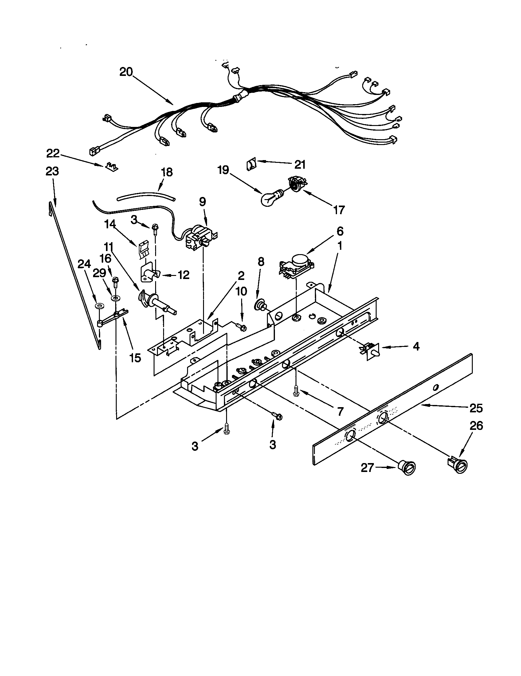 Kenmore 10659762990 controls diagram