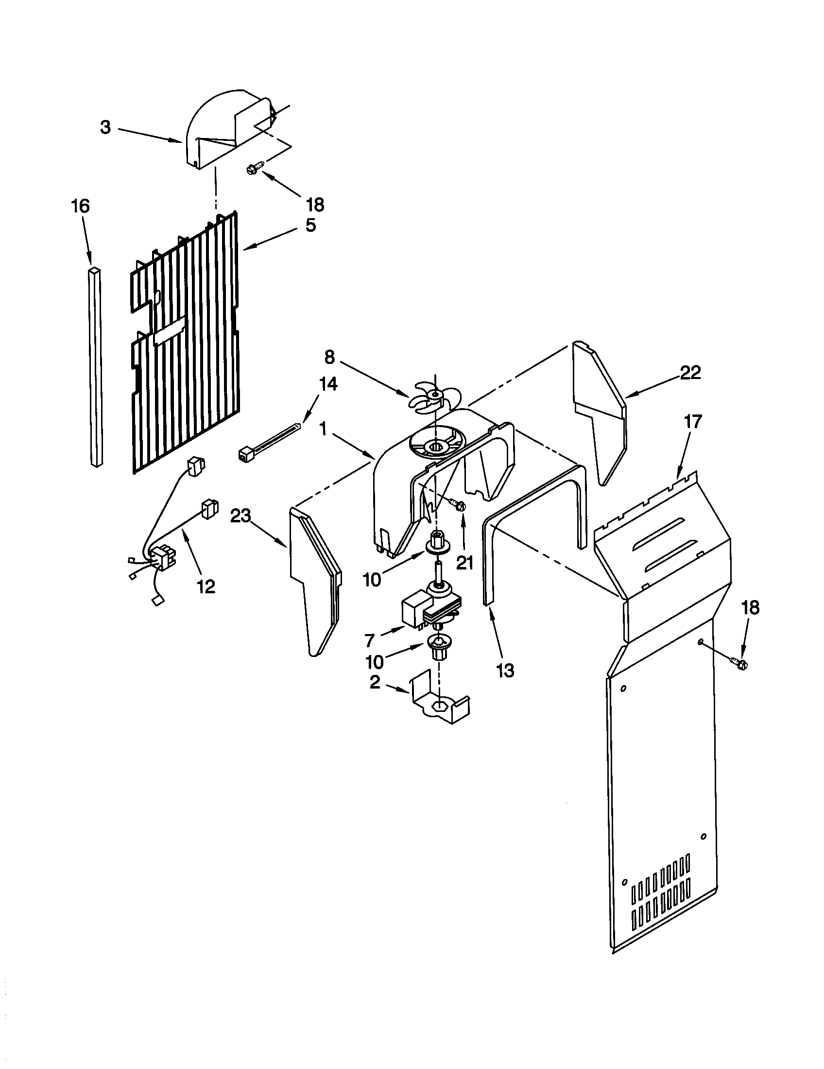 Kenmore 10648562891 air flow diagram