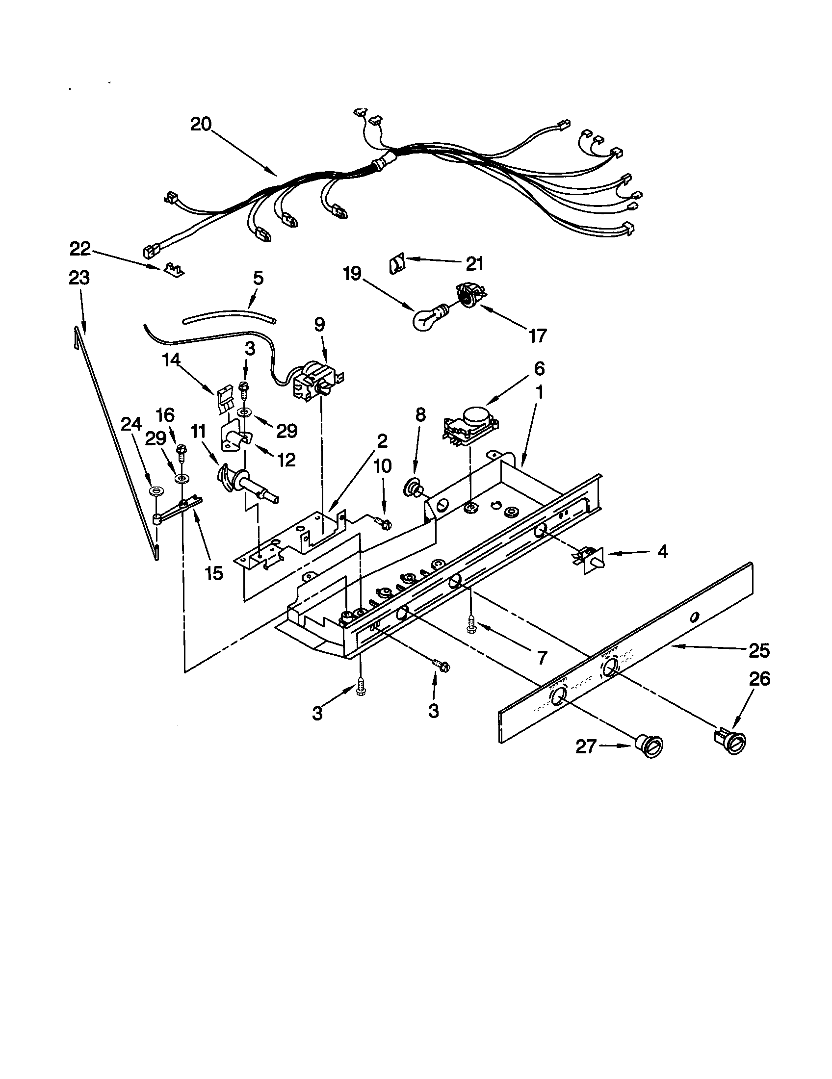 Kenmore 10648262891 controls diagram