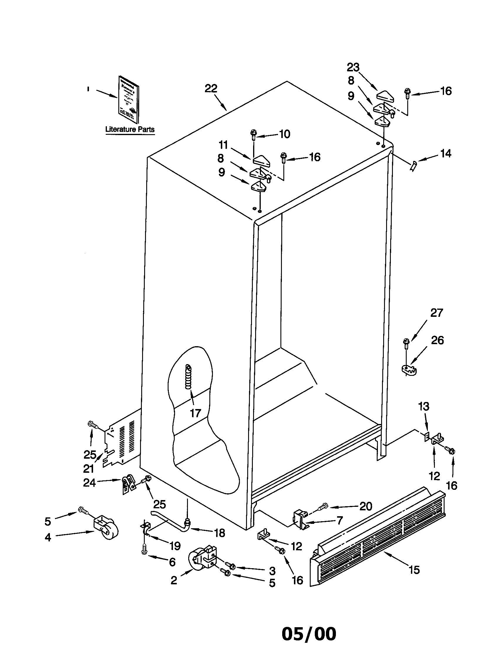 Kenmore 10659227991 cabinet diagram