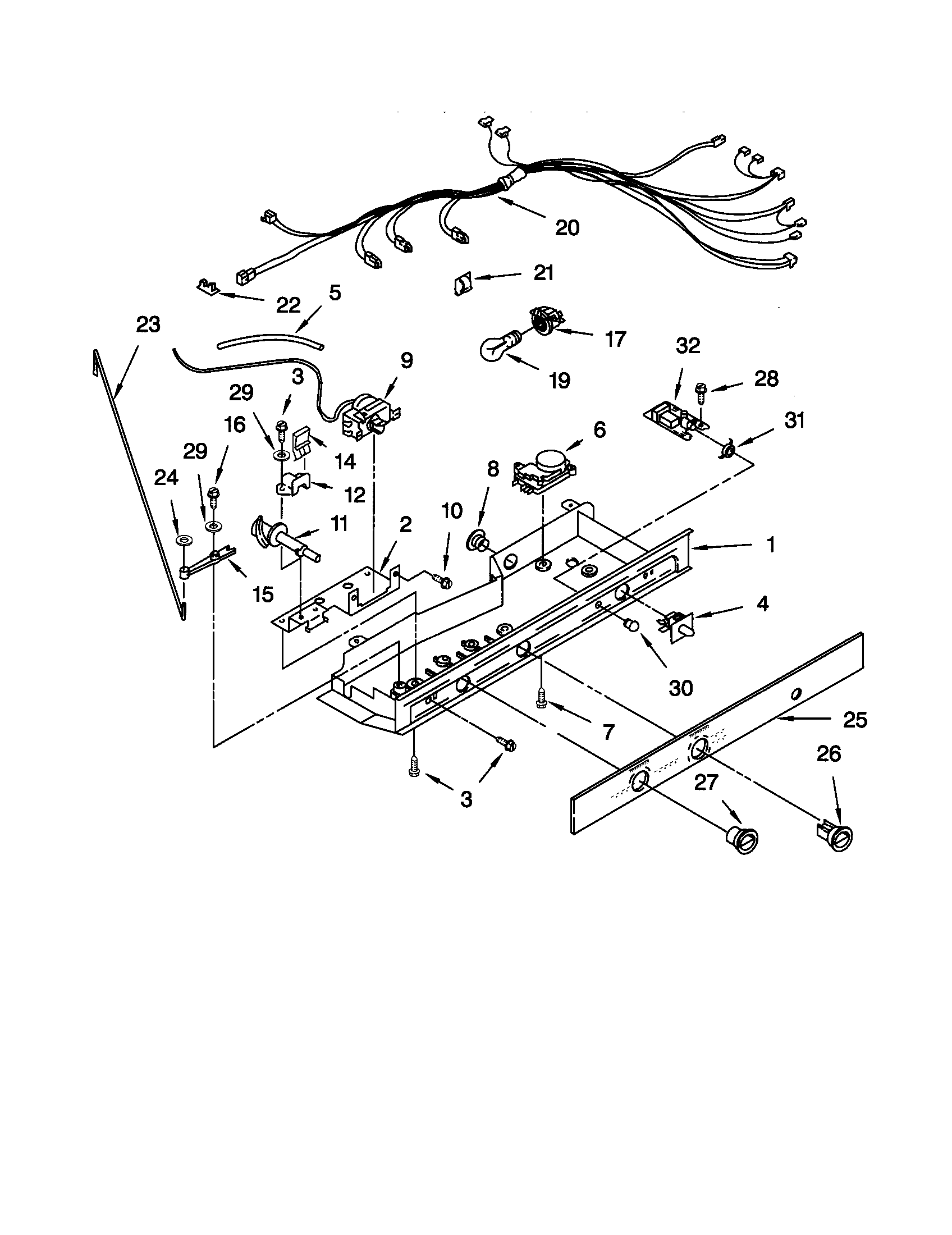 Kenmore 10650264991 controls diagram
