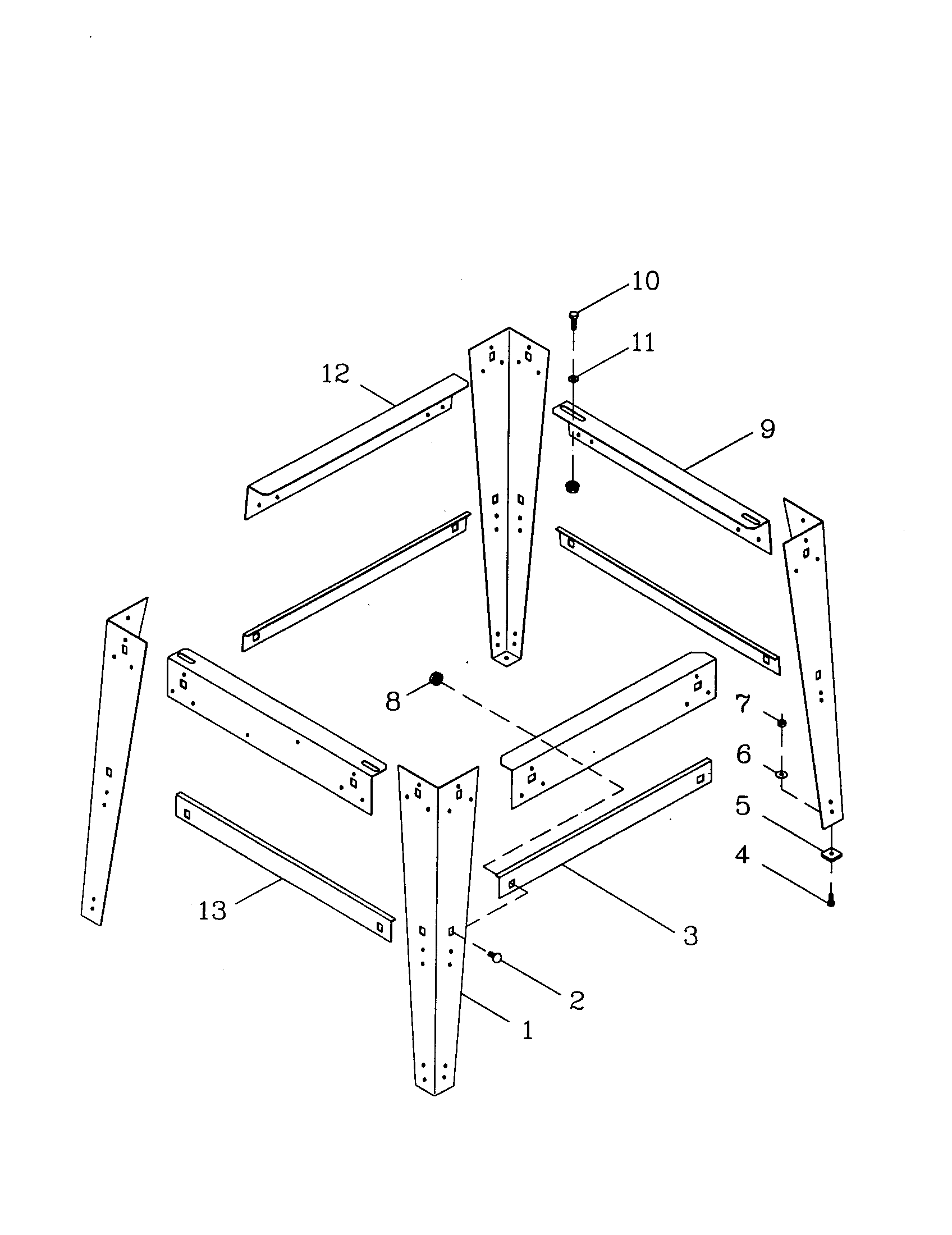 Craftsman 137218250 support bracket diagram