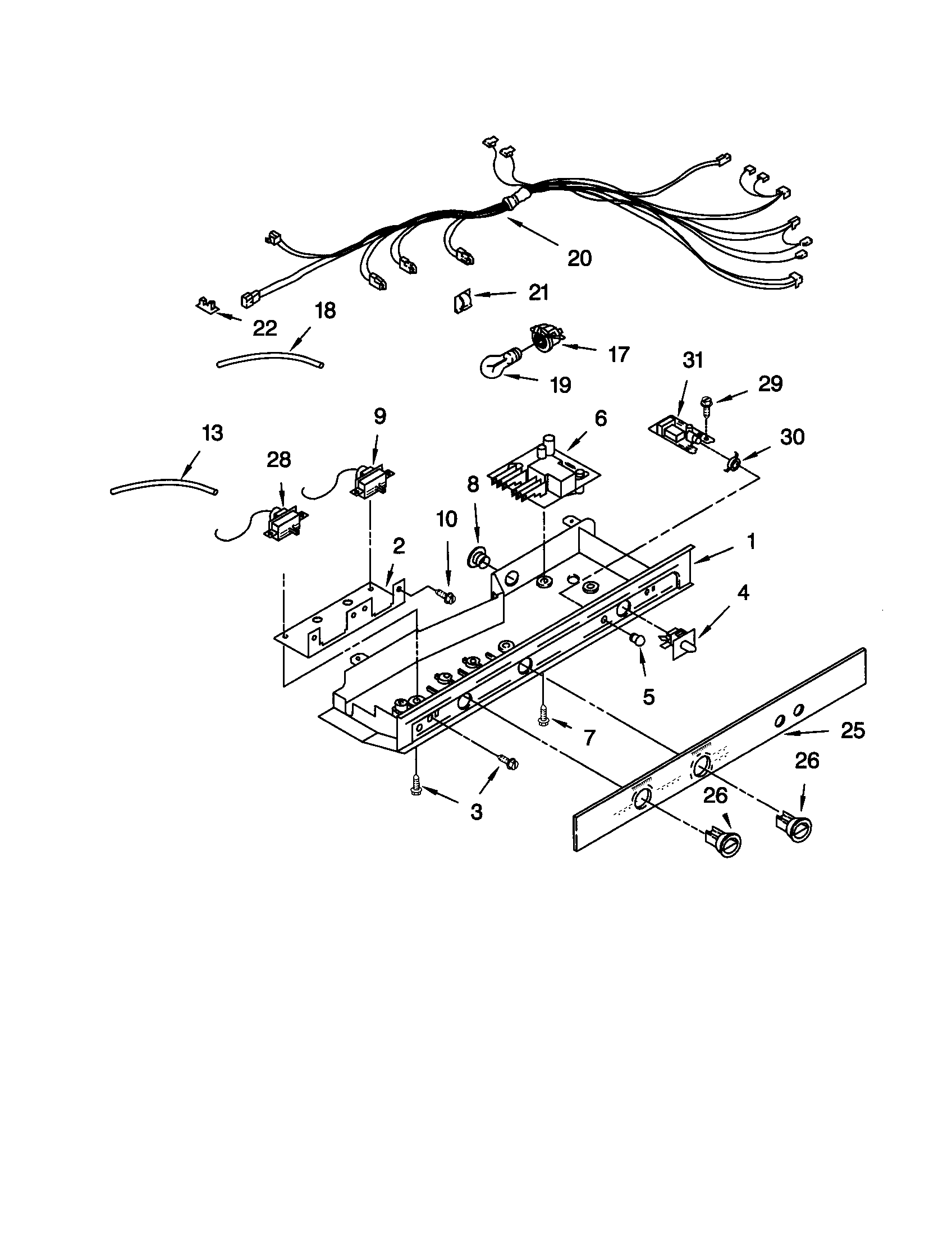 Kenmore 10659597990 controls diagram