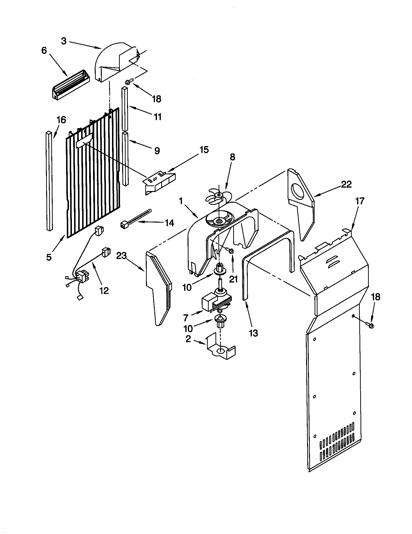 Kenmore Elite 10650203990 air flow diagram