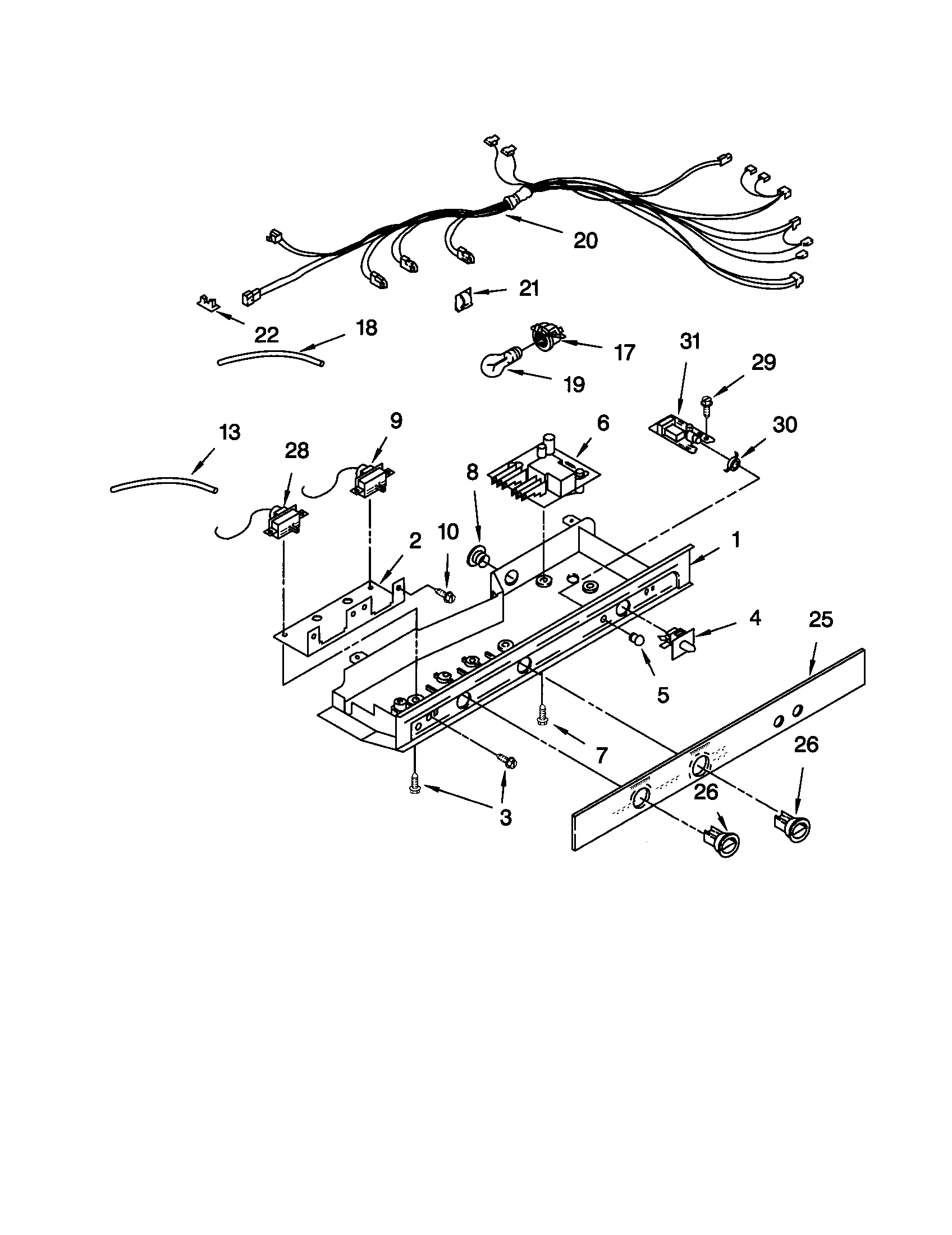 Kenmore Elite 10650599000 controls diagram