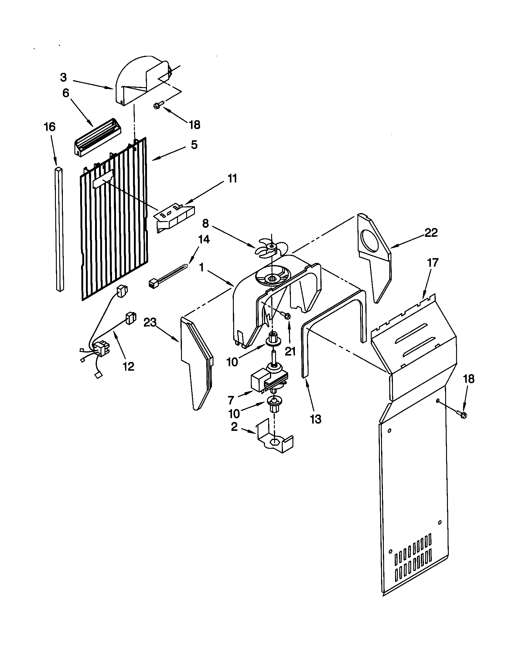 Kenmore 10650022000 air flow diagram