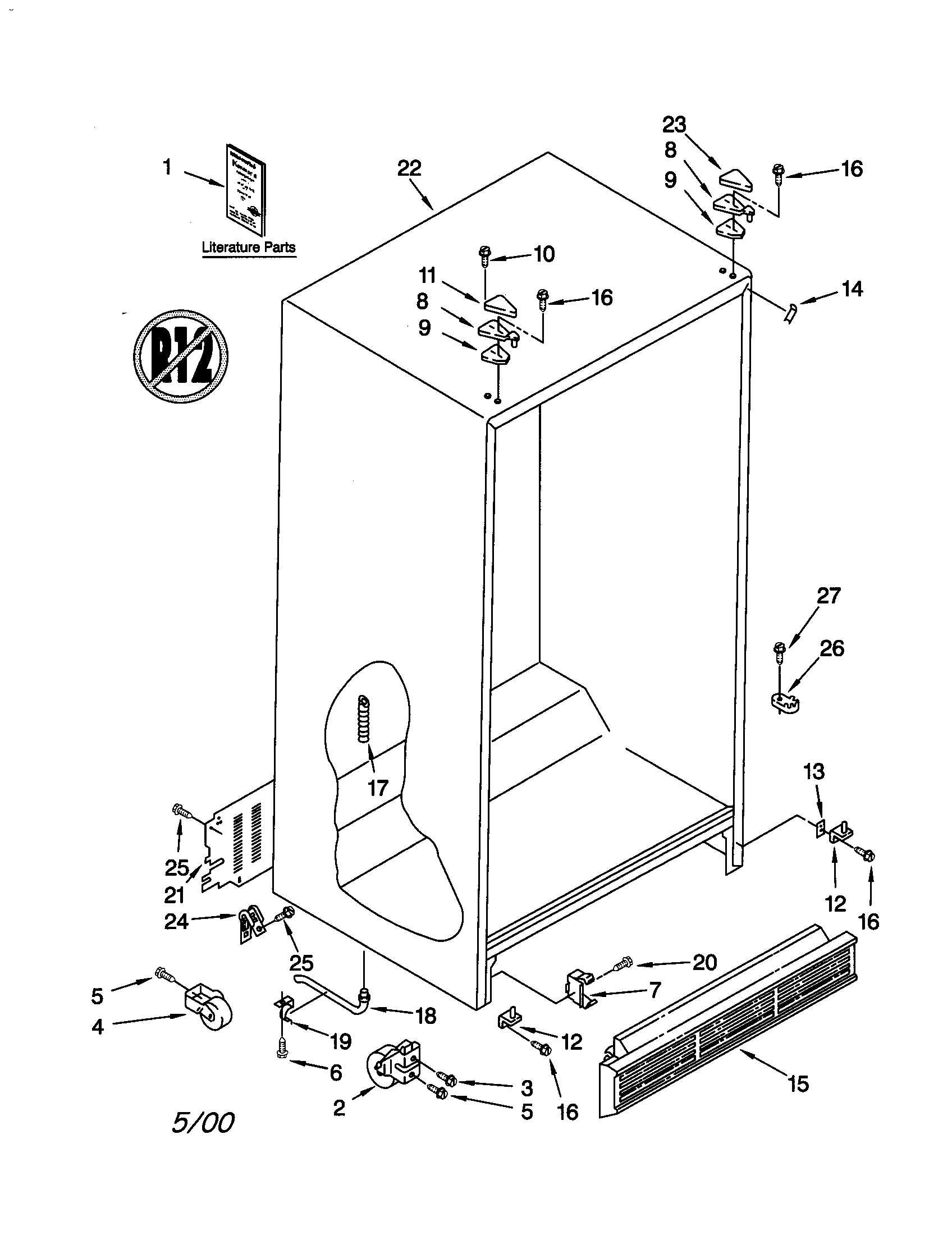 Kenmore 10659021991 cabinet diagram