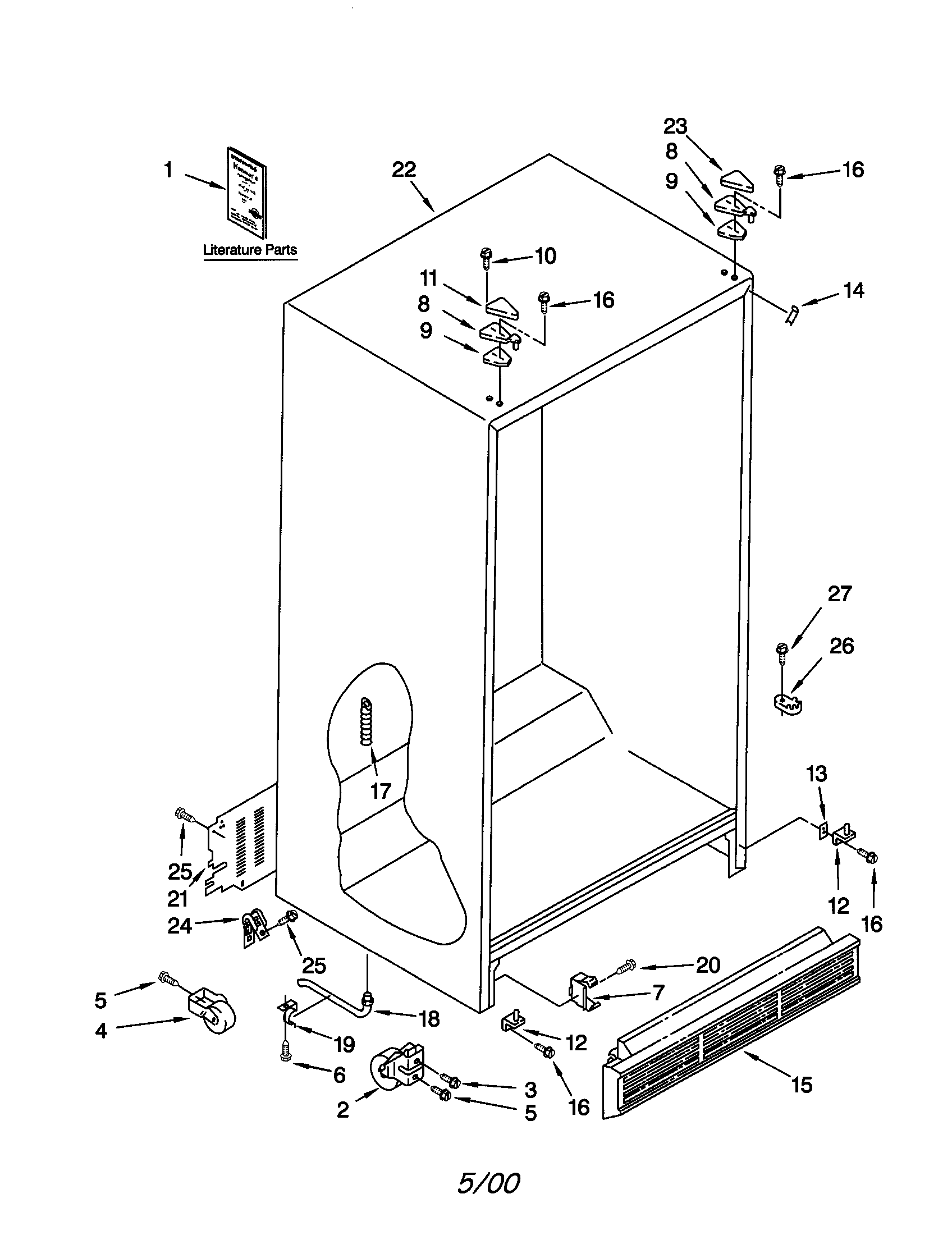 Kenmore 10659217990 cabinet diagram