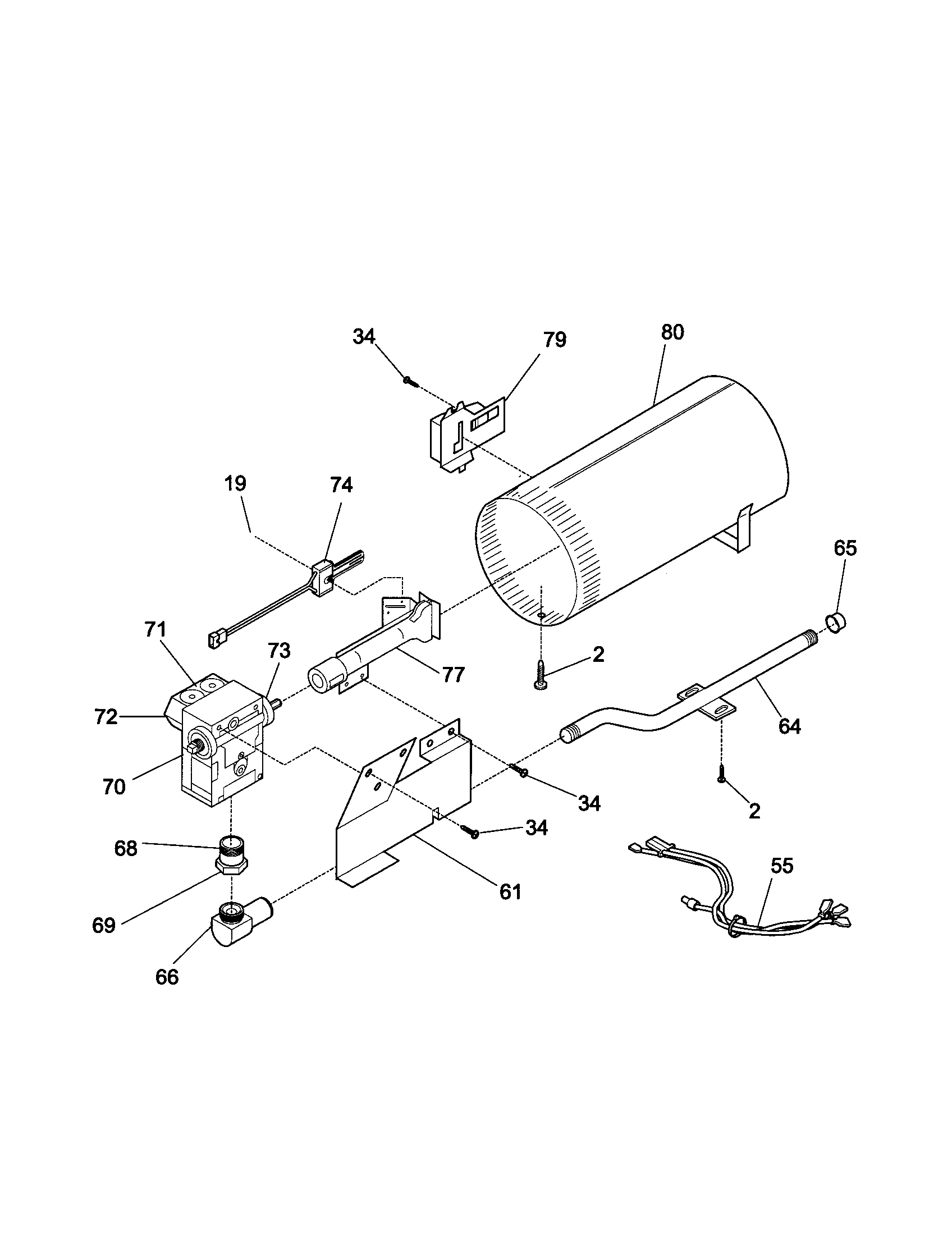 Sears Canada 970C9004200 burner diagram