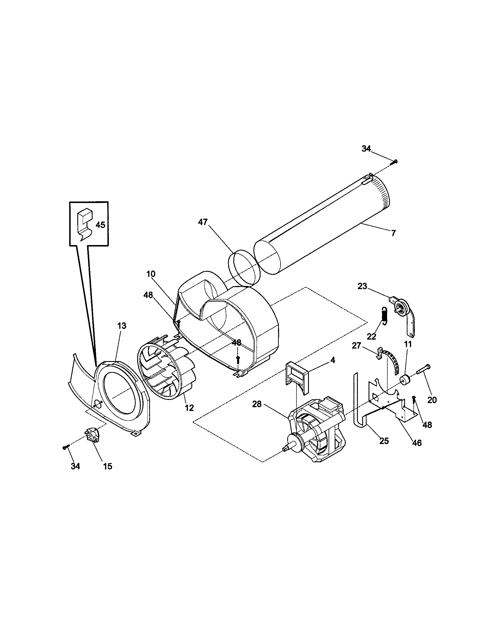 Sears Canada 970-C90052-00 blower diagram