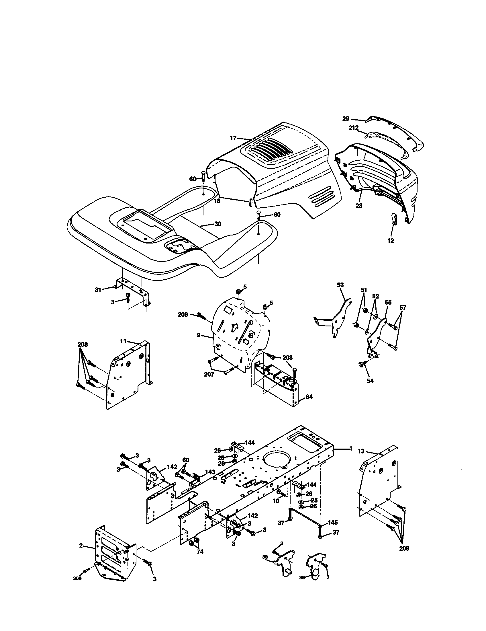 Craftsman 917270671 chassis and enclosures diagram