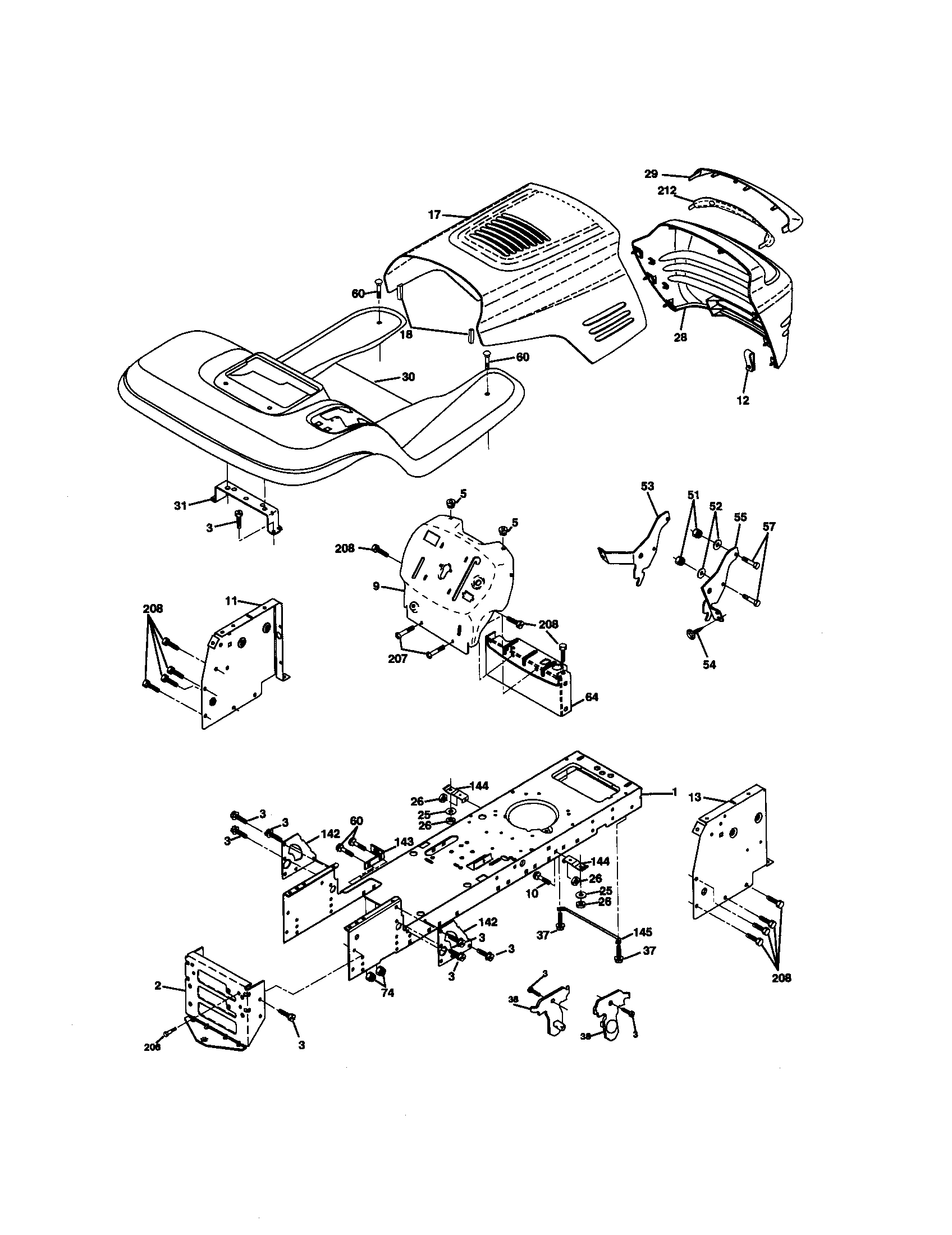 Craftsman 917270681 chassis and enclosures diagram