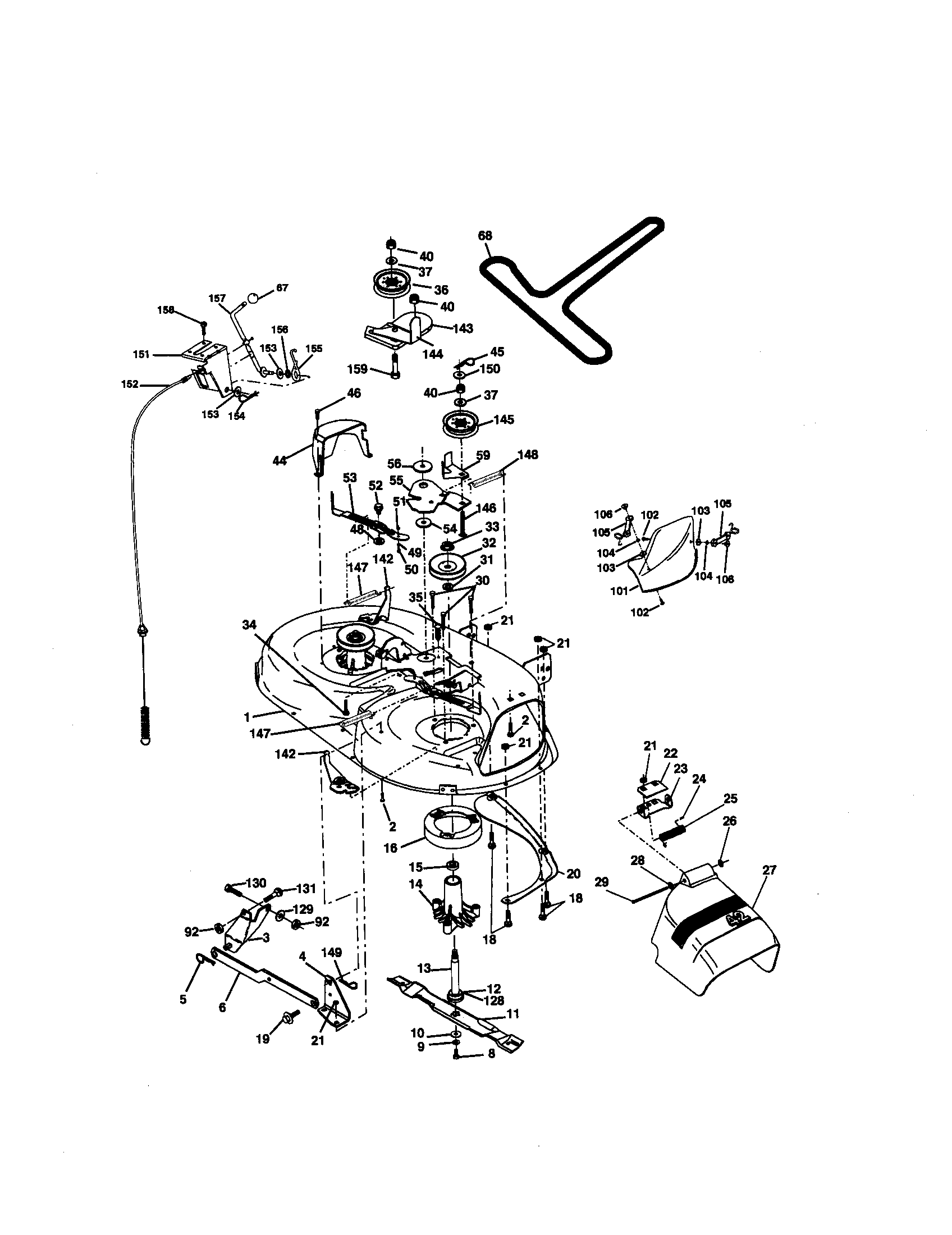 Craftsman 917270681 mower deck diagram