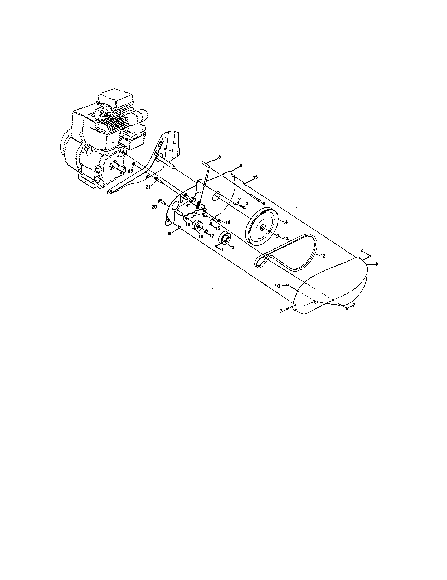 Craftsman 917292393 belt guard and pulley assembly diagram