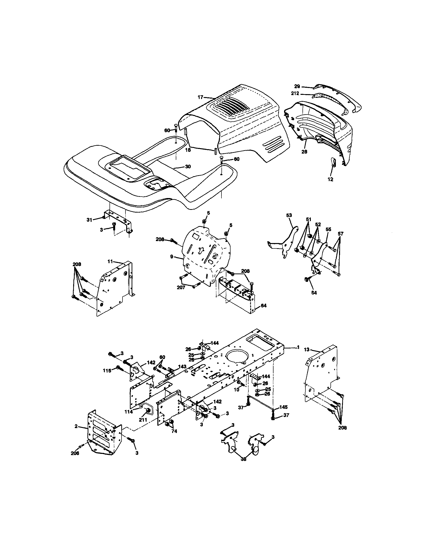 Craftsman 917270731 chassis and enclosures diagram