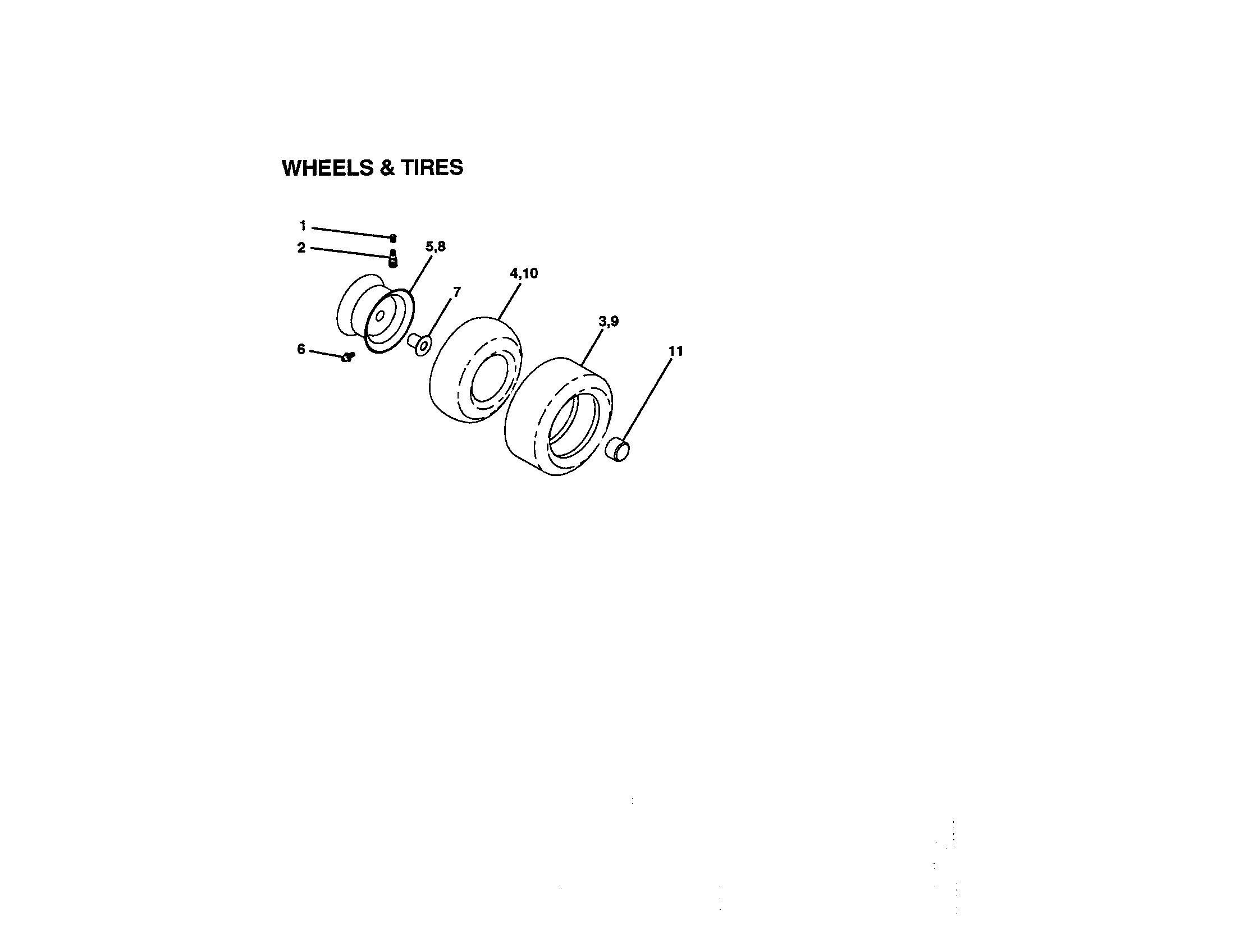 Craftsman 917270731 wheels and tires diagram