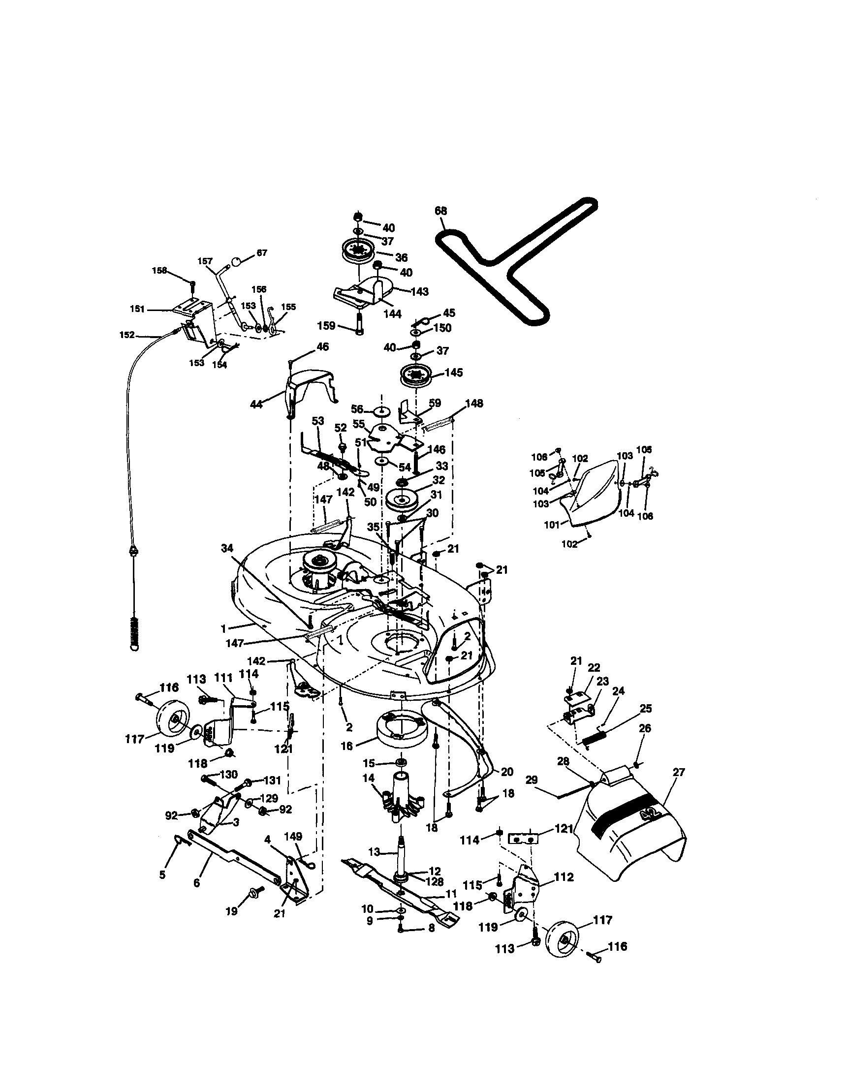 Craftsman 917270731 mower deck diagram