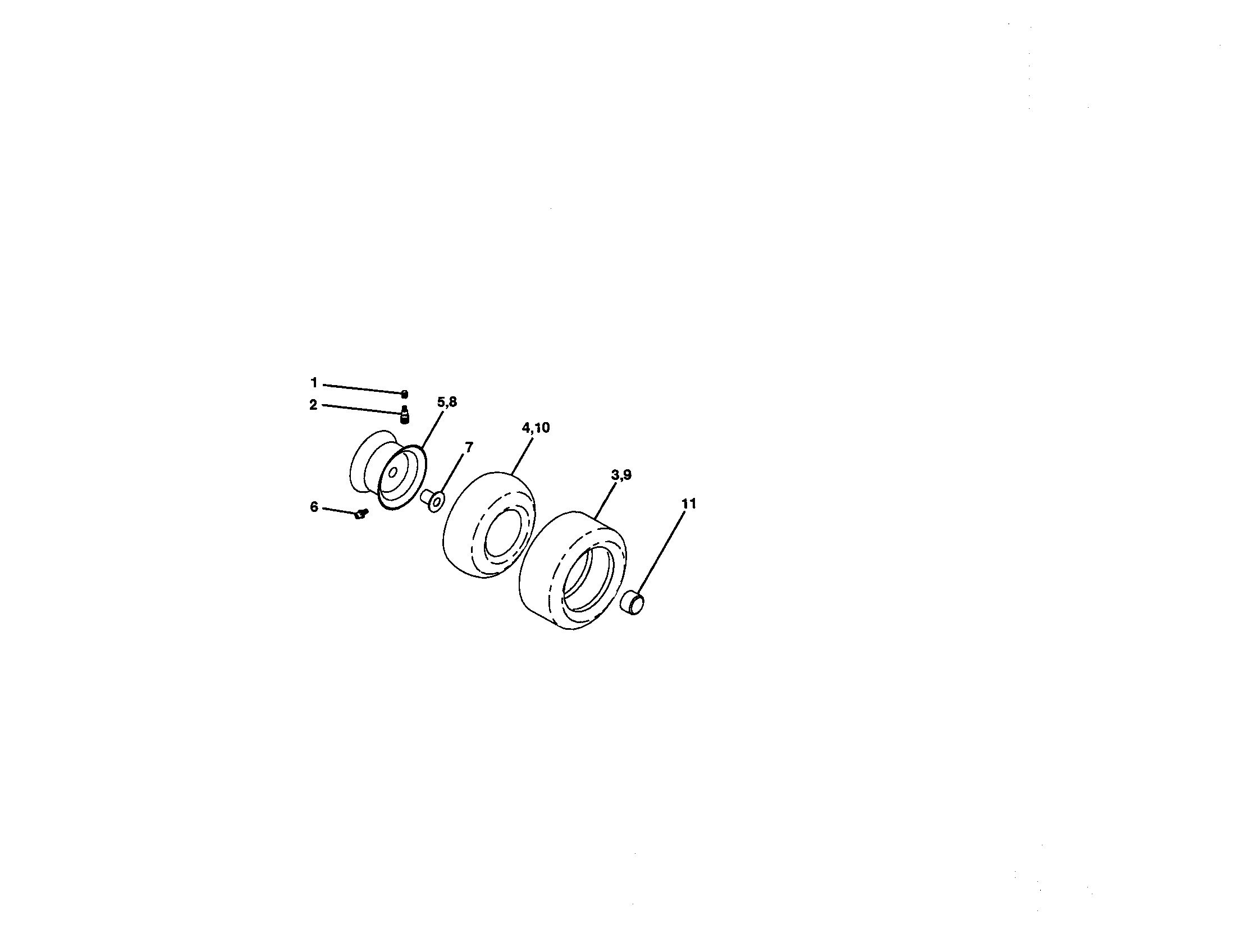 Craftsman 917270741 wheels and tires diagram