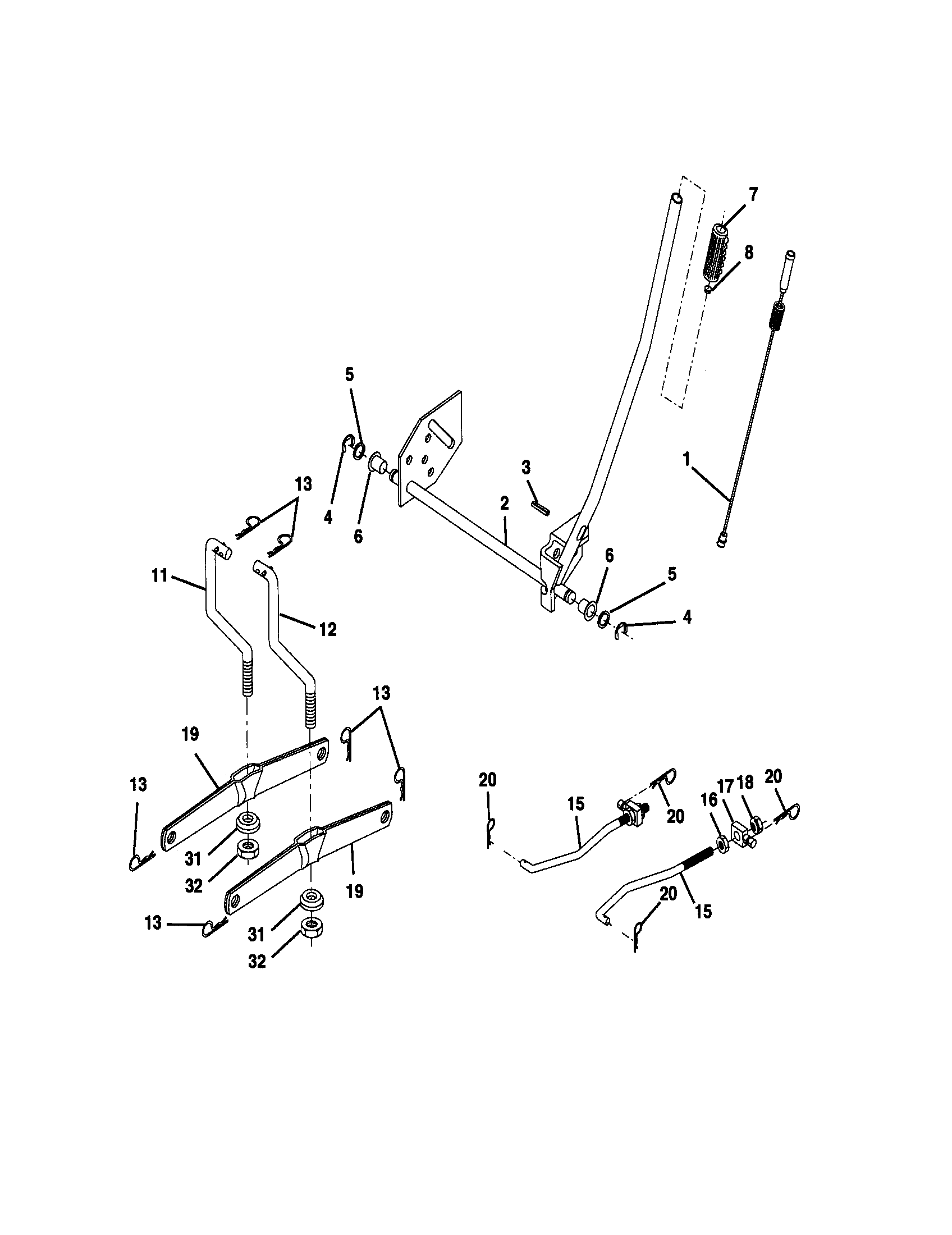 Craftsman 917270741 lift assembly diagram