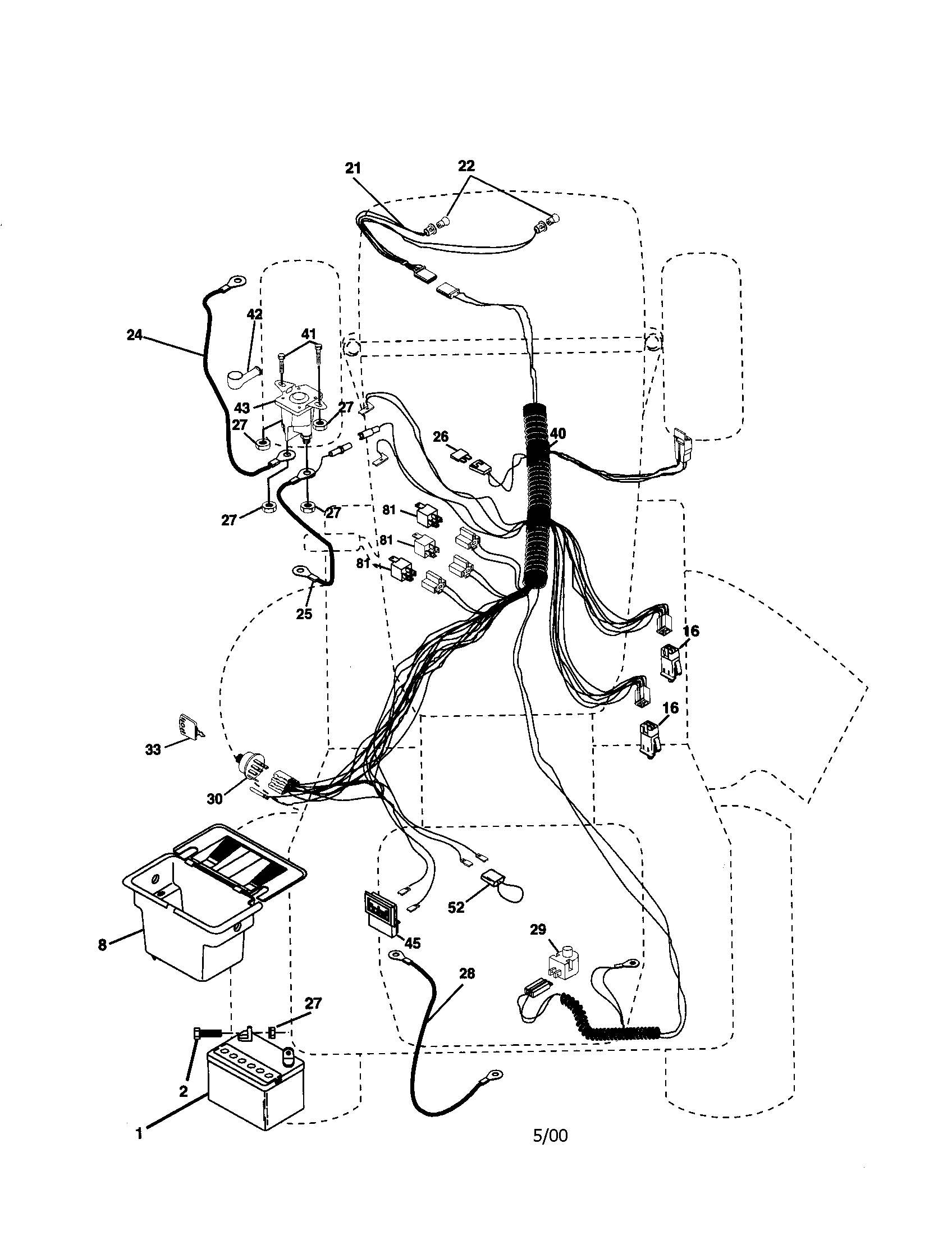 Poulan PR16H42STB electrical diagram