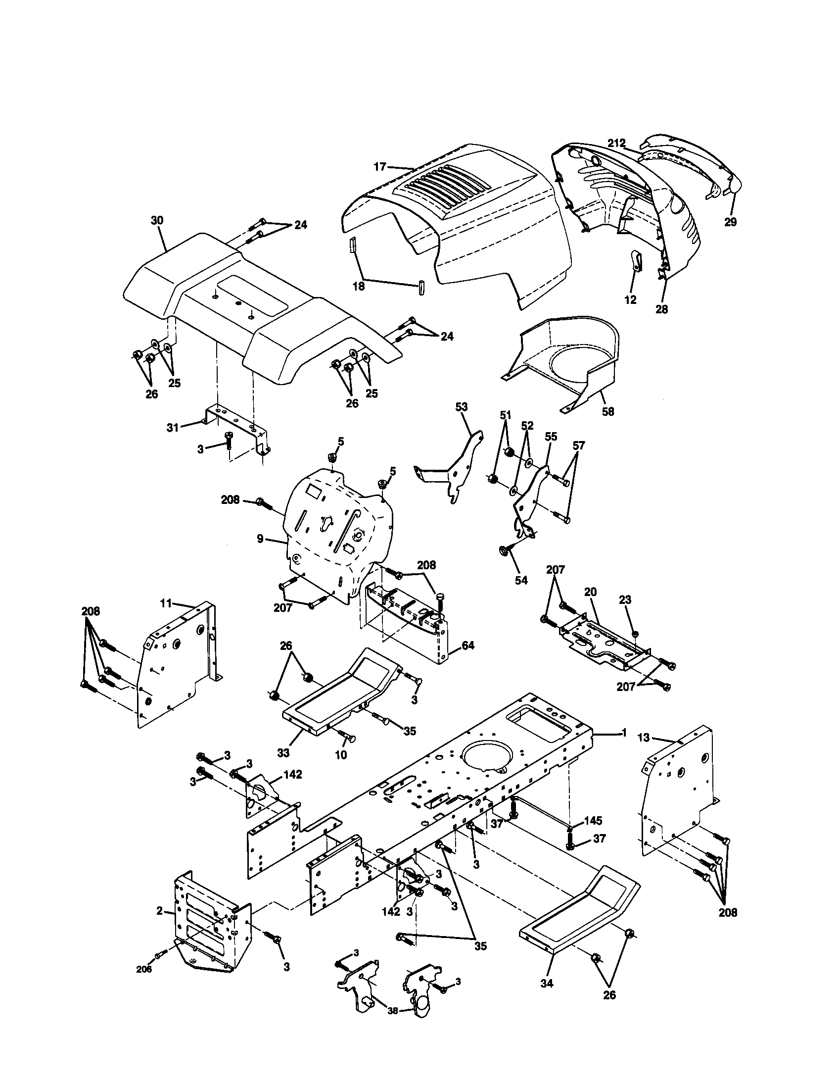 Craftsman 917279841 chassis diagram