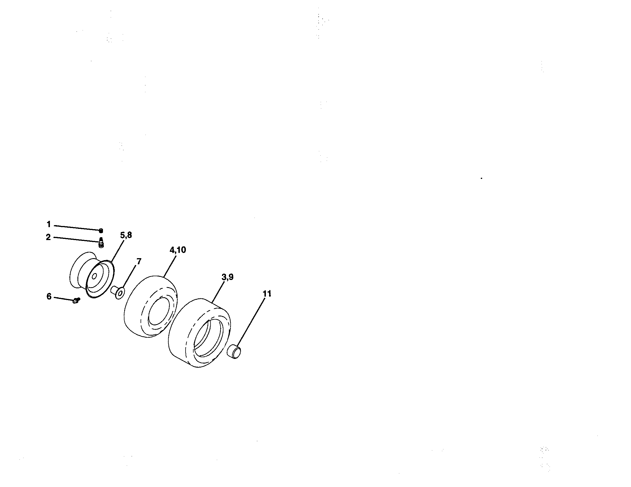 Poulan PR16H42STB wheels and tires diagram